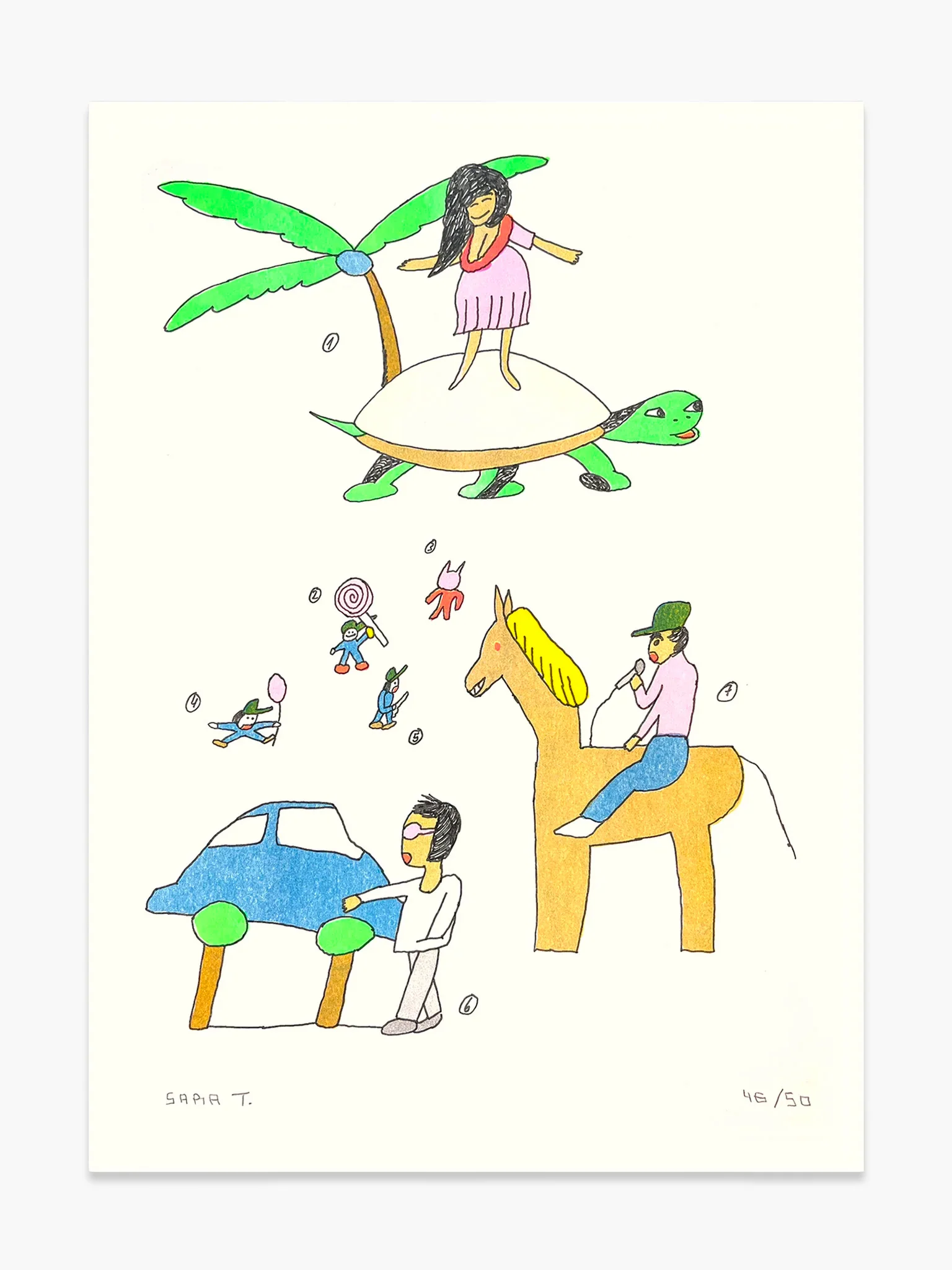 A Good Day Out by Sara Tormenta - Risograph Print (A3)