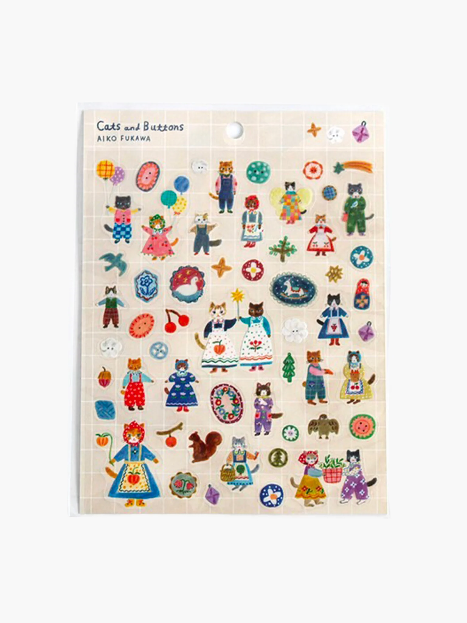 Aiko Fukawa Seal Cats & Buttons Stickers