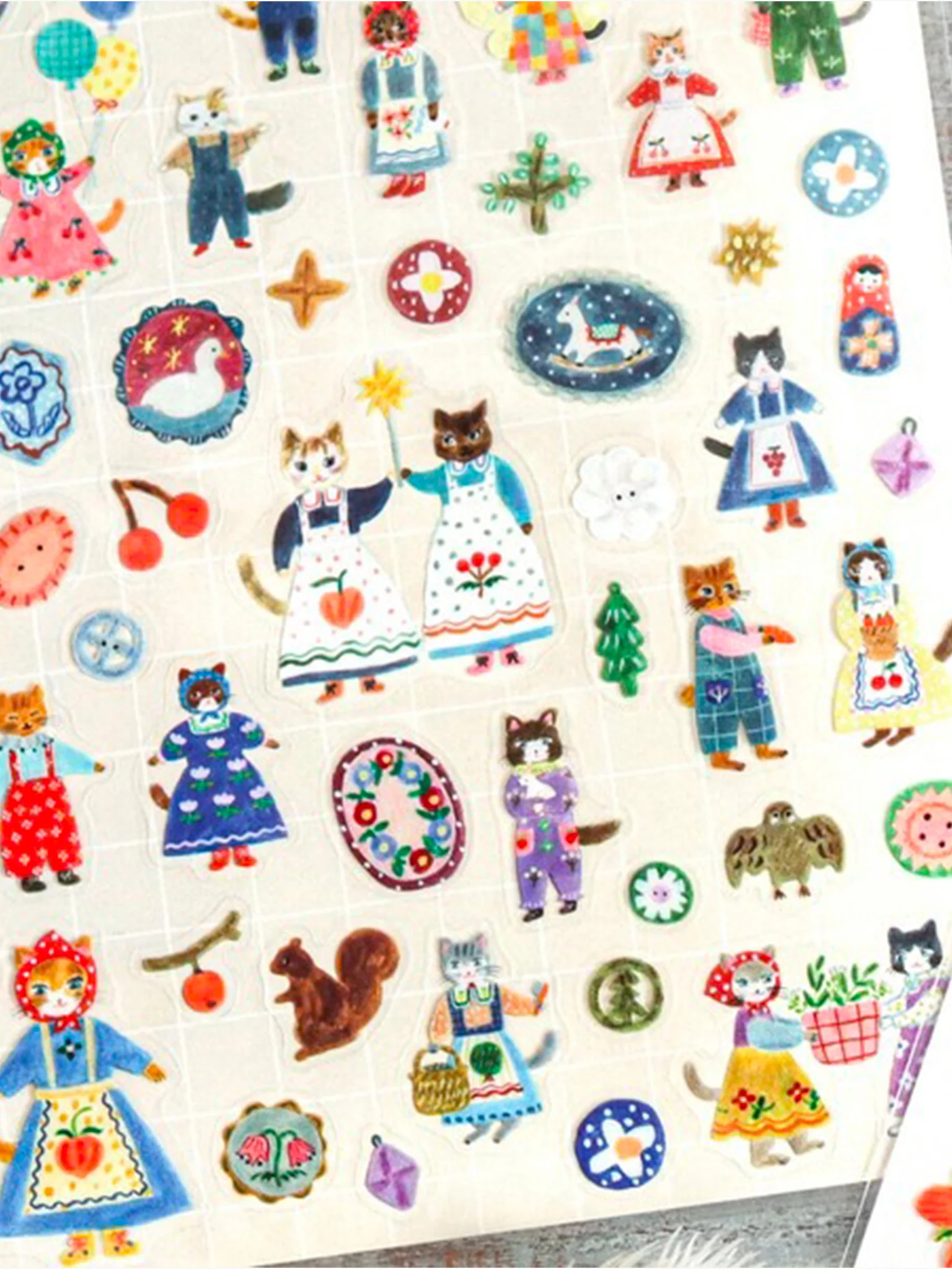 Aiko Fukawa Seal Cats & Buttons Stickers - Image 2