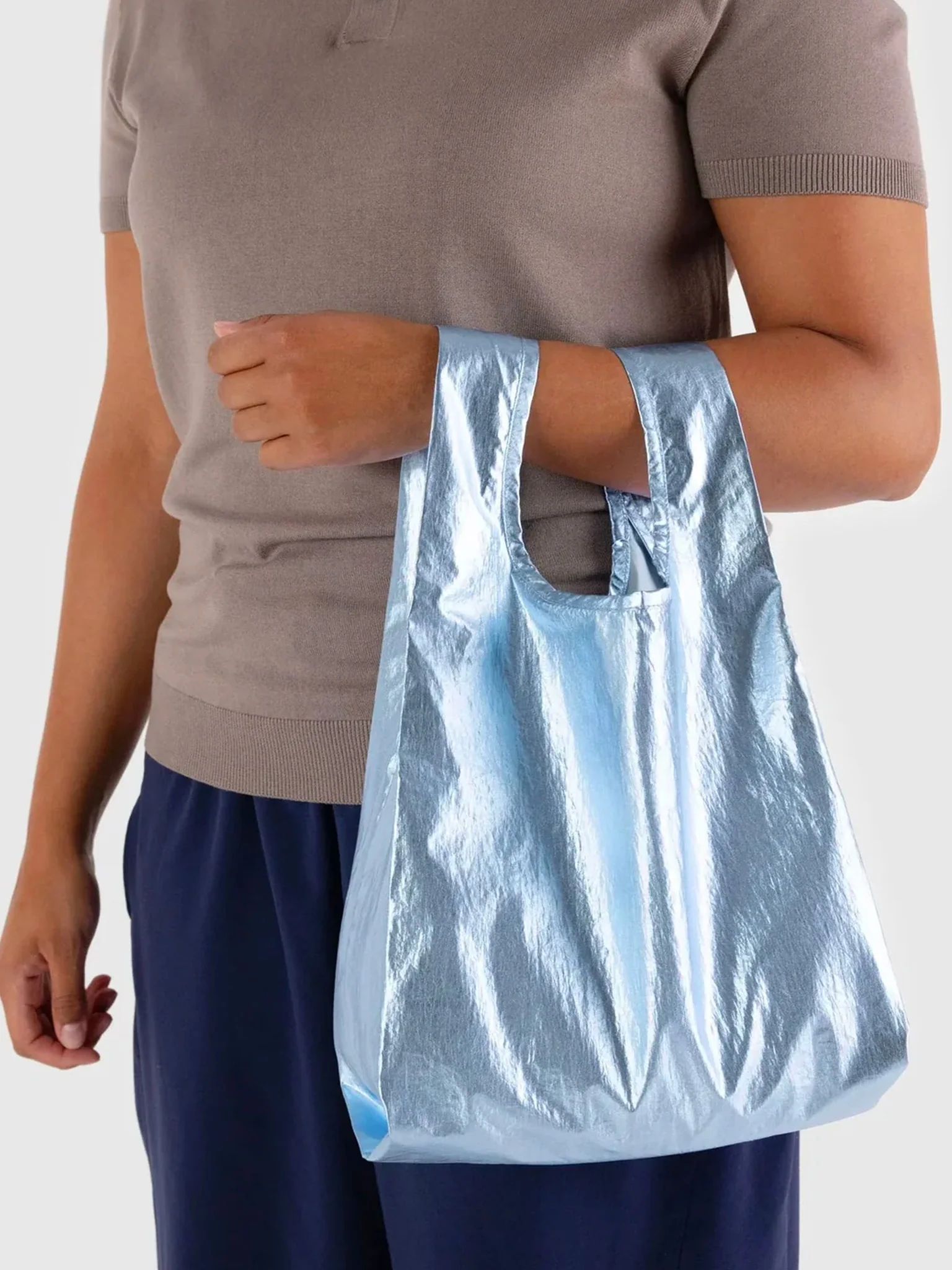 Baby Baggu - Metallic Light Blue - Image 2