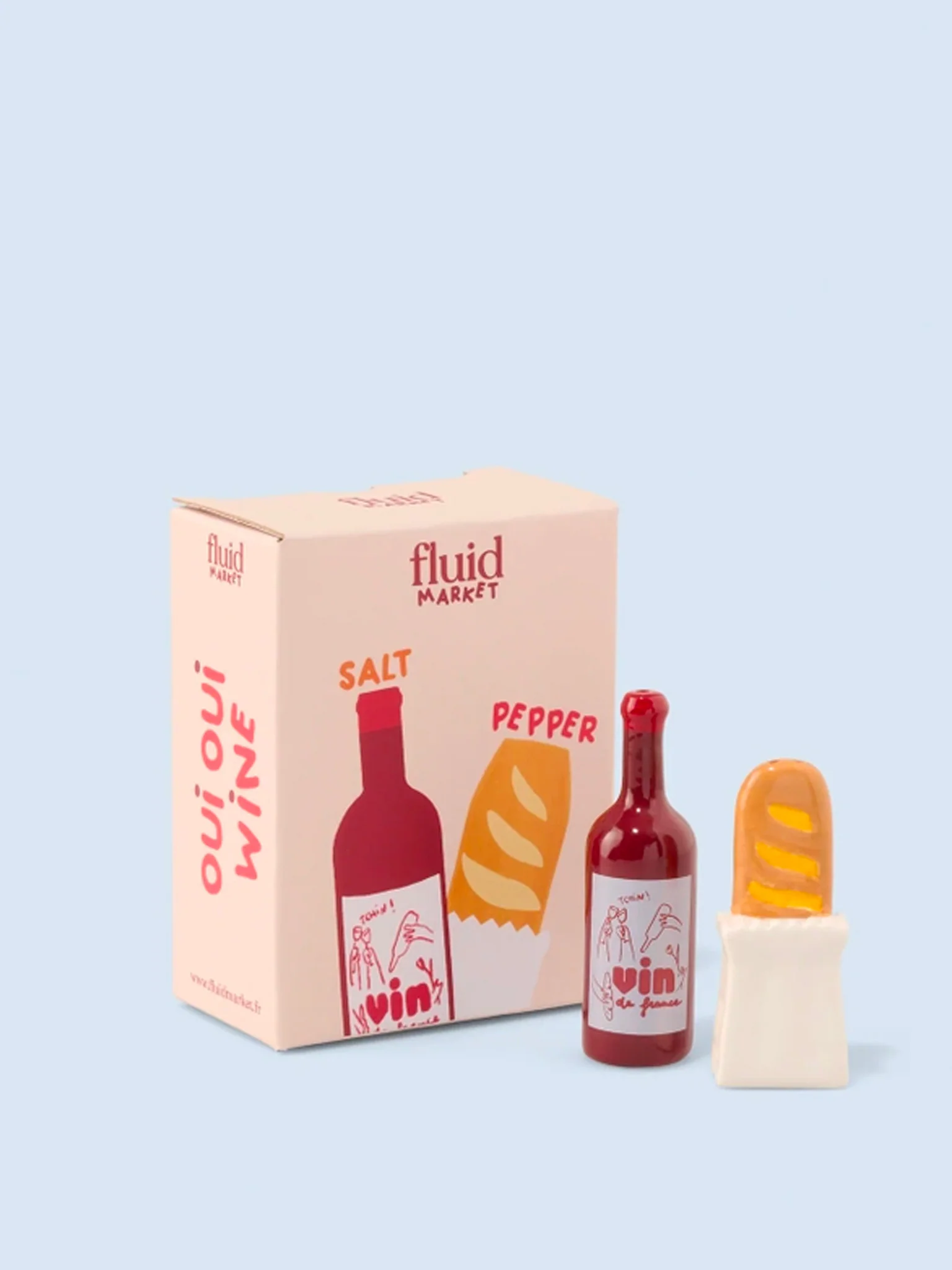 Baguette and Wine Salt & Pepper Shakers - Image 3