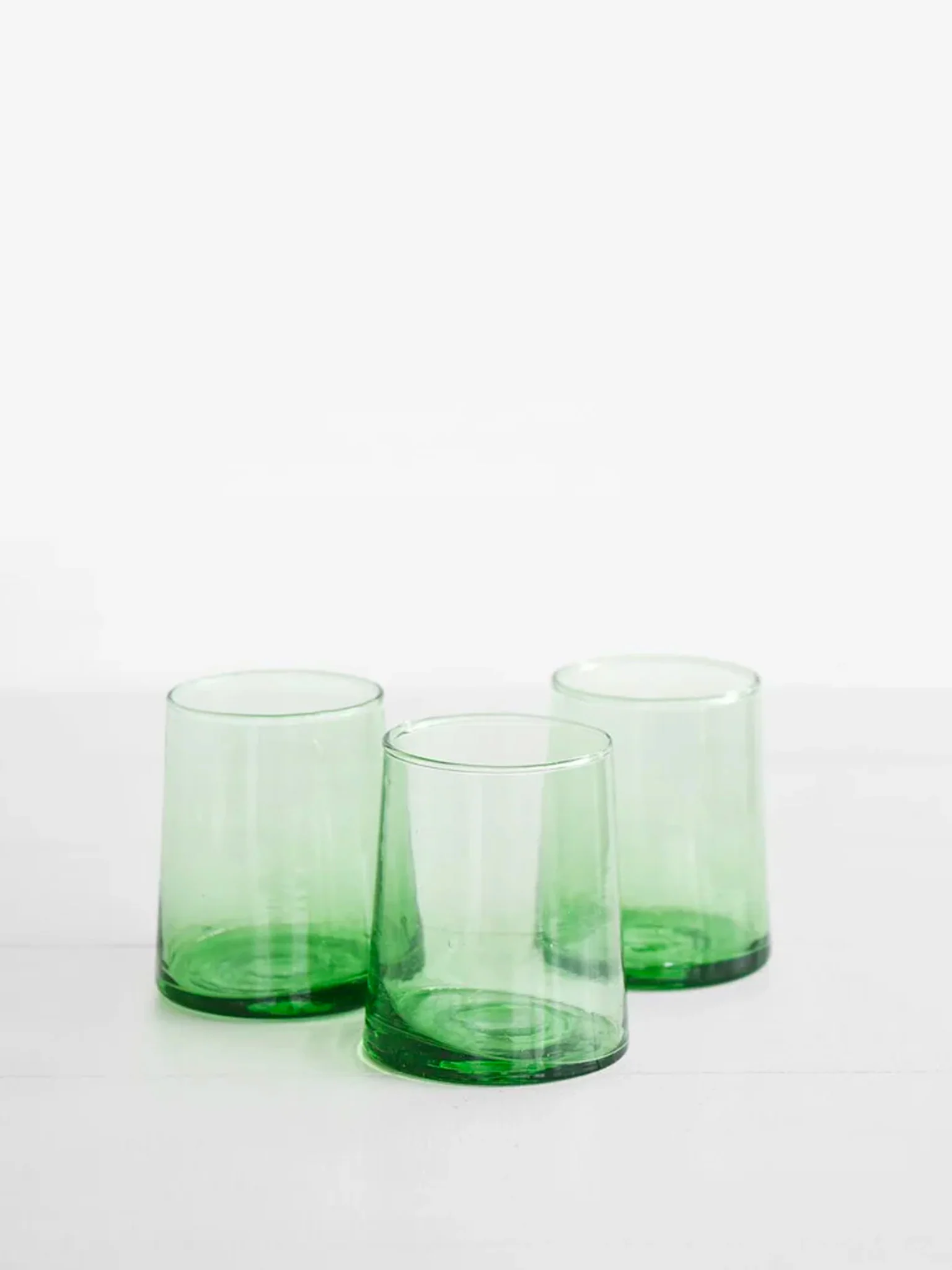 Beldi Tapered Moroccan Glass (235ml) - Short Green - Image 3