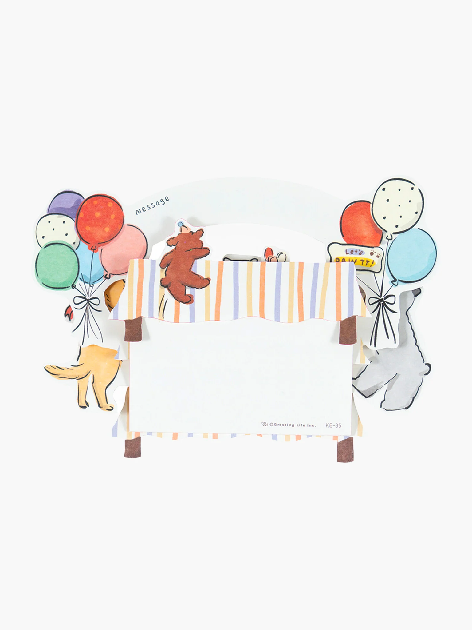 Birthday Table Pop-Up Card - Dogs - Image 3