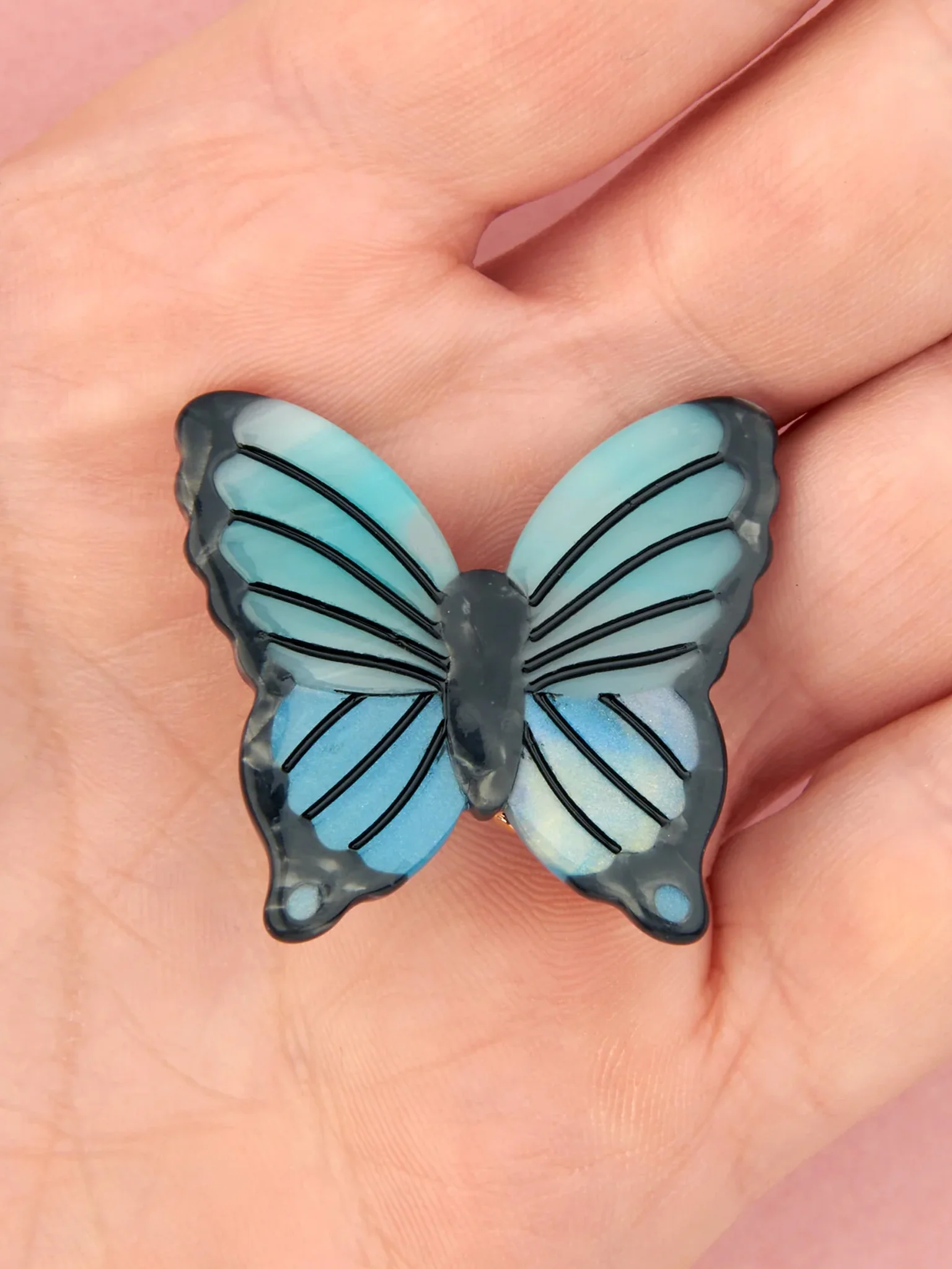 Blue Butterfly Hair Clip - Image 3