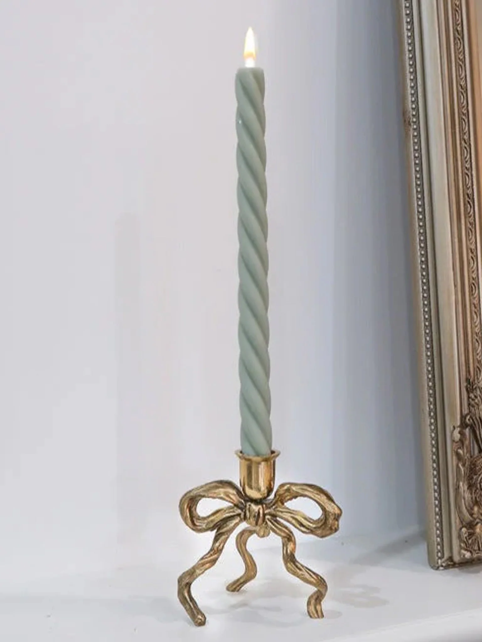 Bow Candle Holder - Brass - Image 3