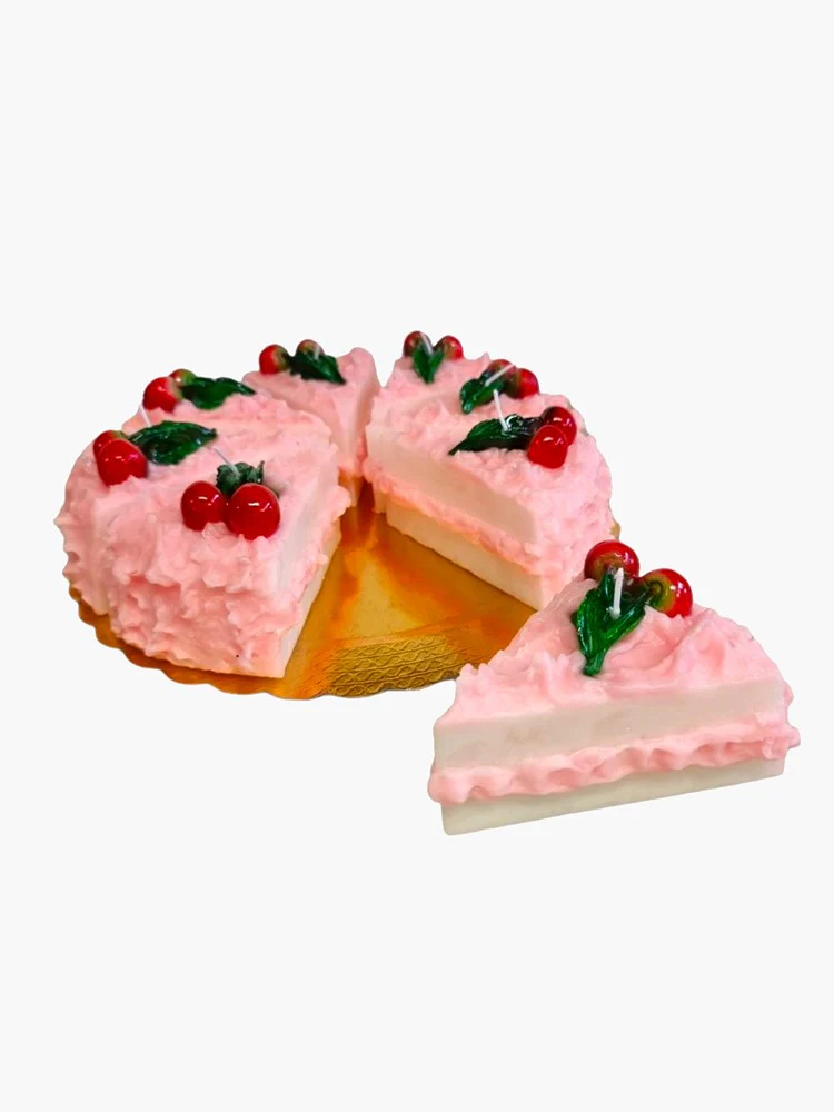 Cake Slice Candle - Cherry - Image 2