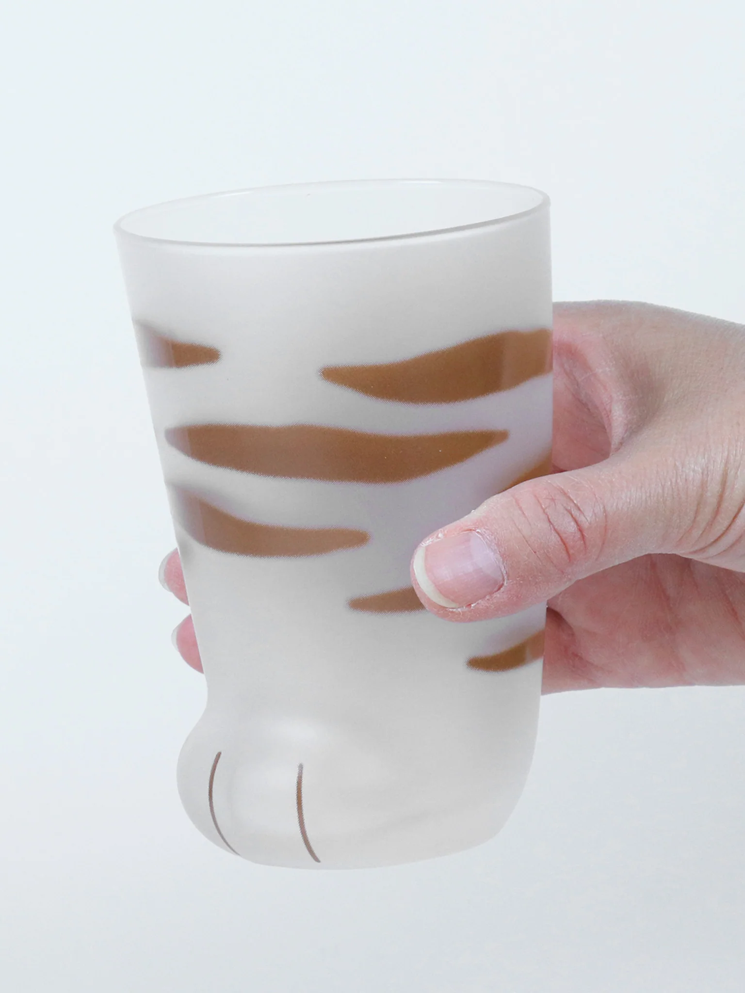 Coconeco Cat Paw Glass (300ml) - Brown Tabby Cat - Image 3