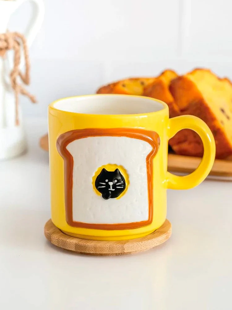 Concombre Bread Mug - Who Bit the Toast? (Yellow) - Image 3