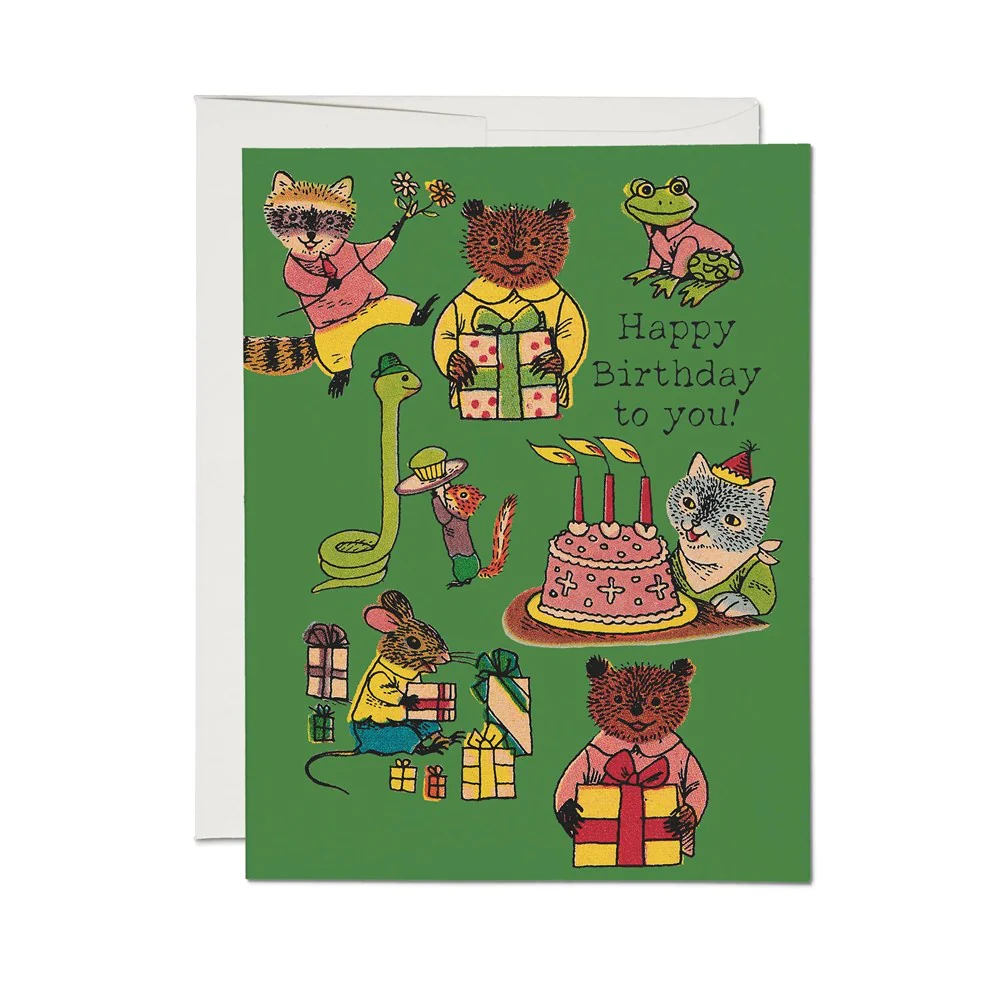Critter Birthday Wishes Card