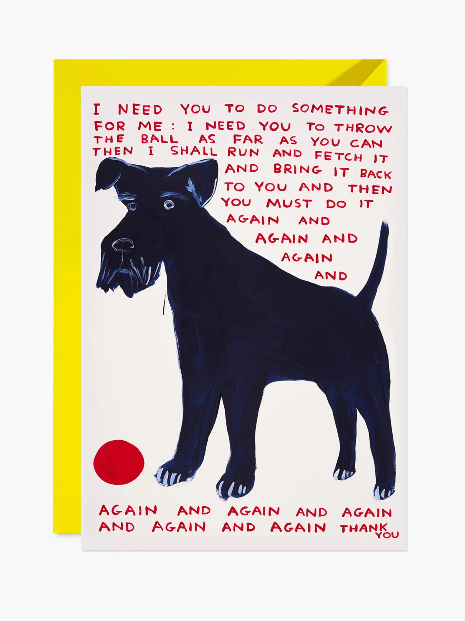 Do Something For Me Card x David Shrigley