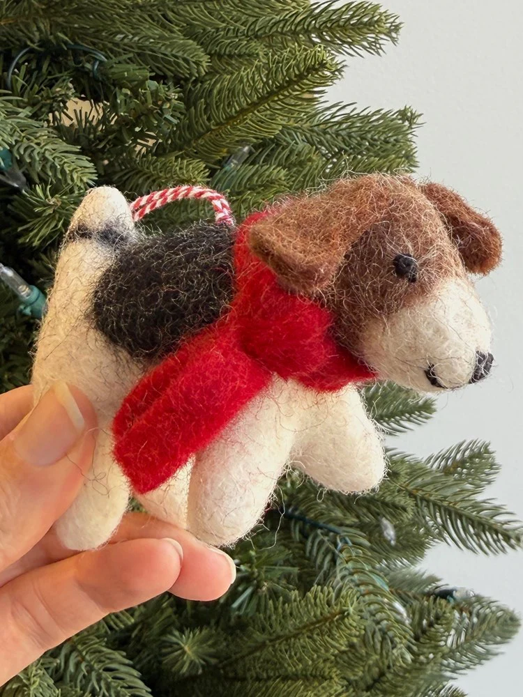 Dog in Scarf Felt Ornament - Image 3