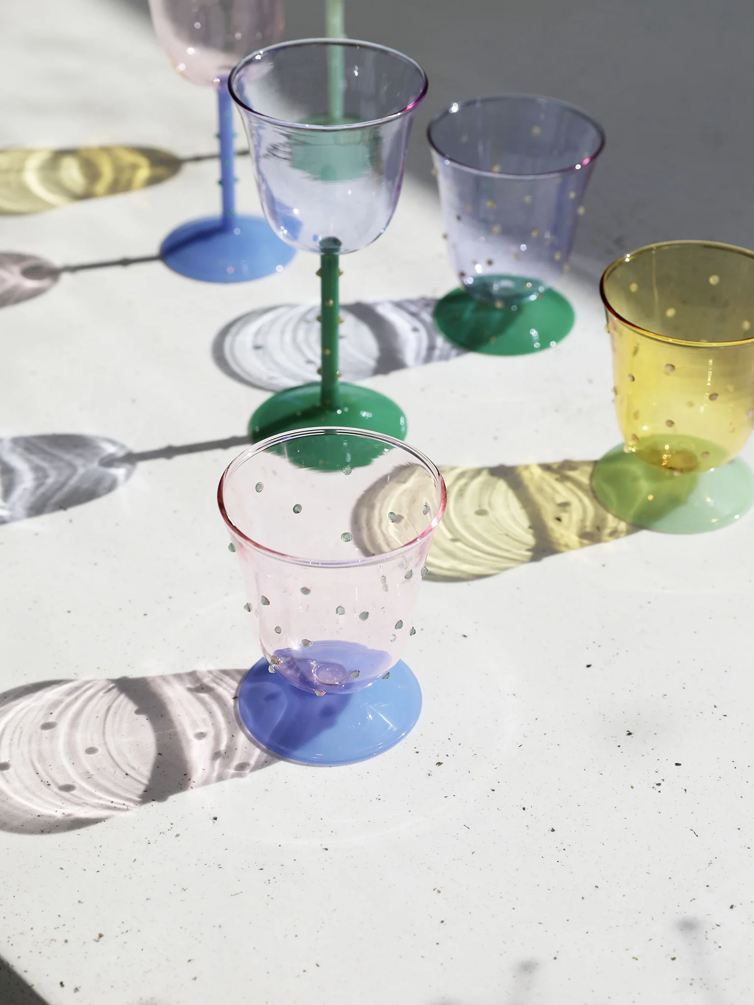 Dot Water Glasses (Set of 2) - Pink & Blue - Image 2