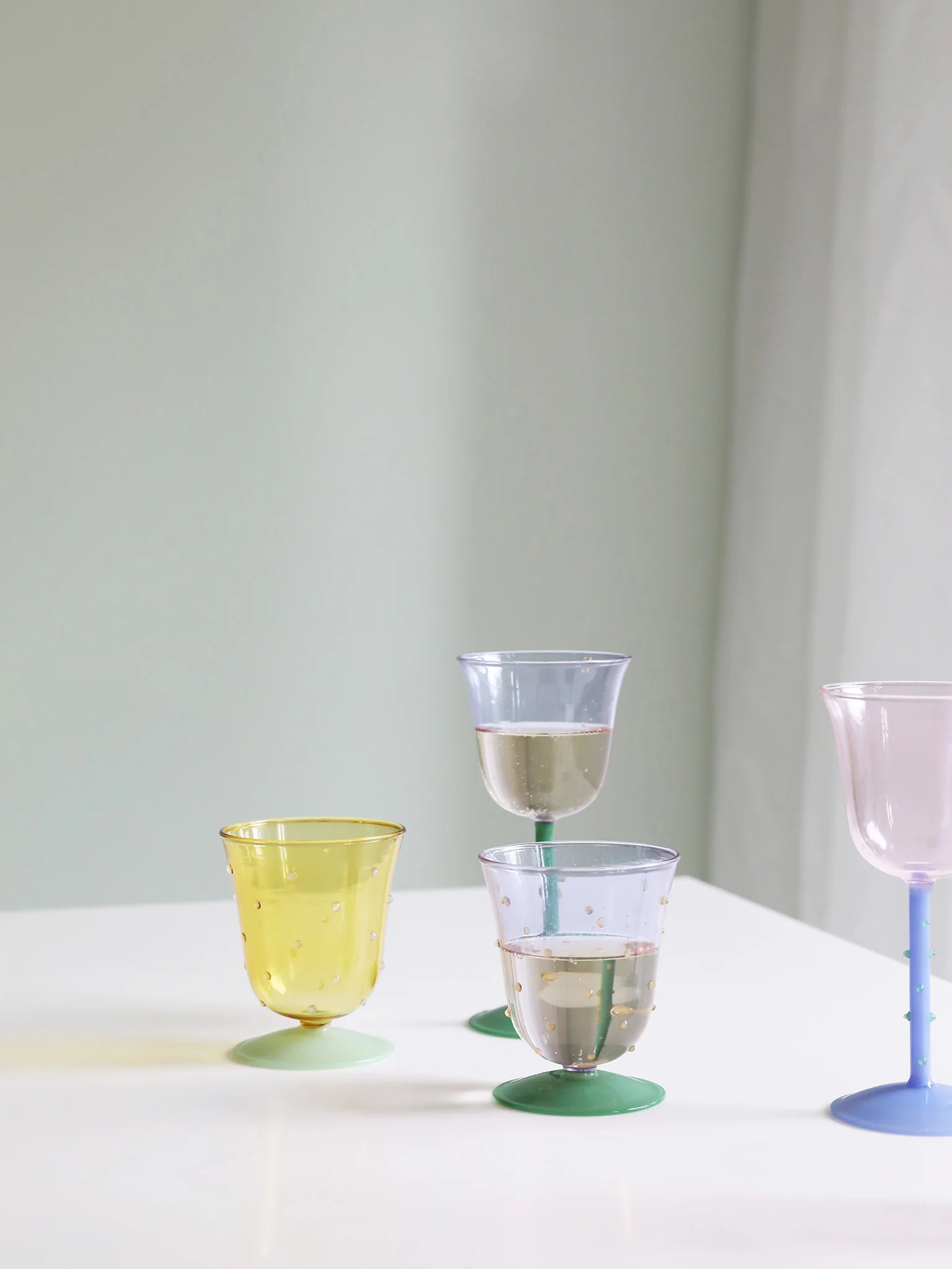 Dot Water Glasses (Set of 2) - Purple & Green - Image 3