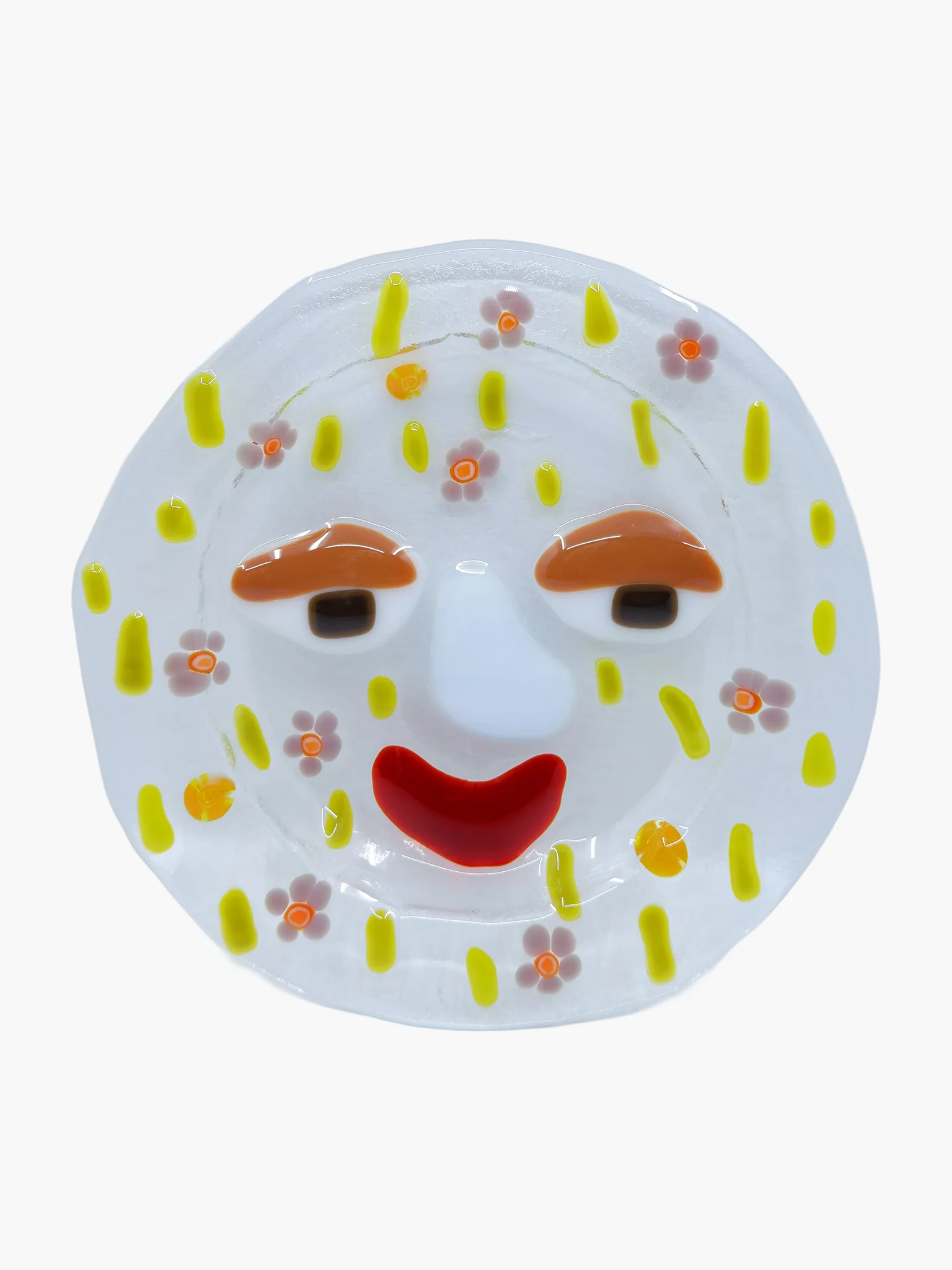 Field and Flowers Face Glass Plate (16cm)