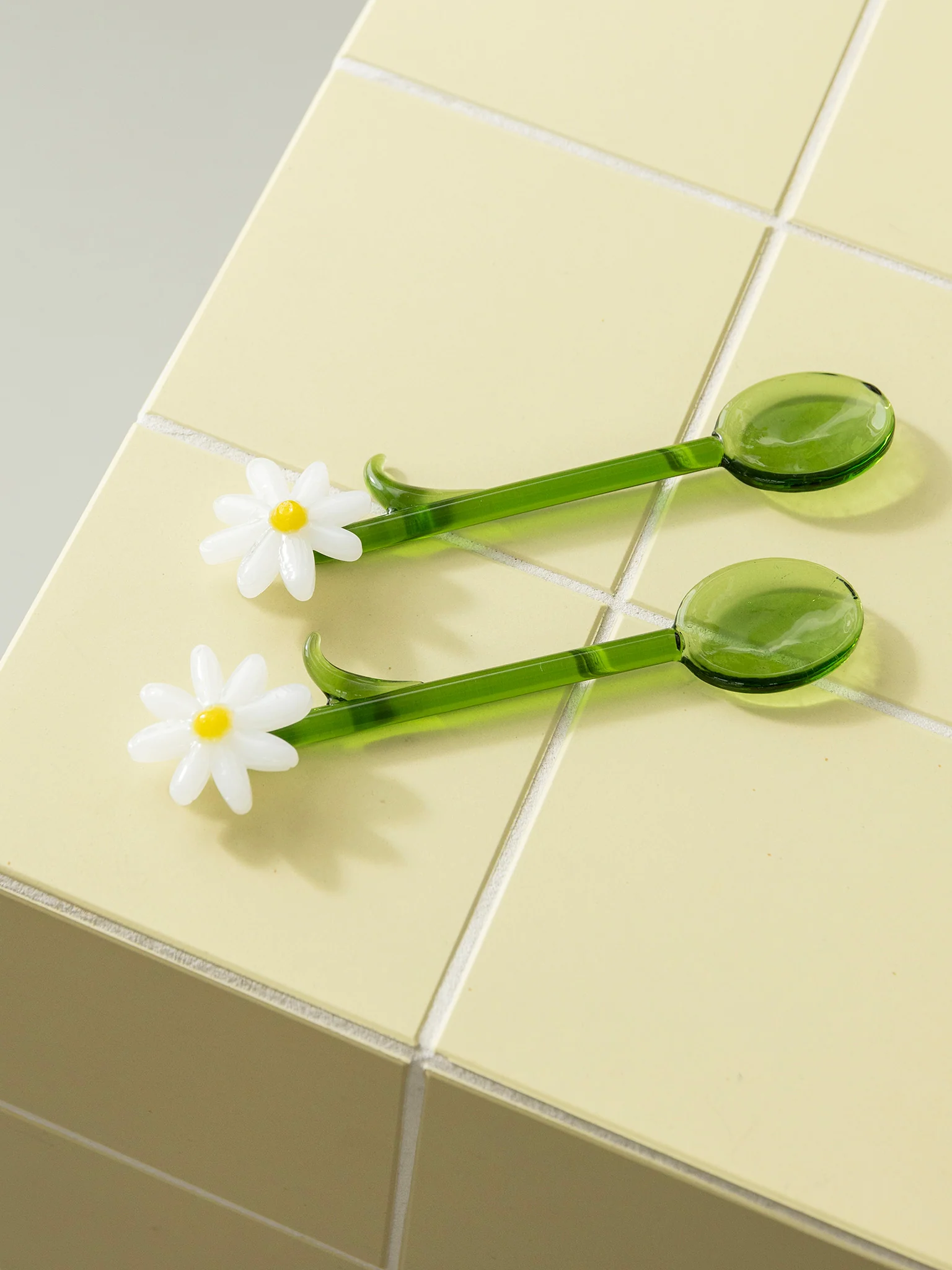 Flower Spoon (Set of 2) - White - Image 2