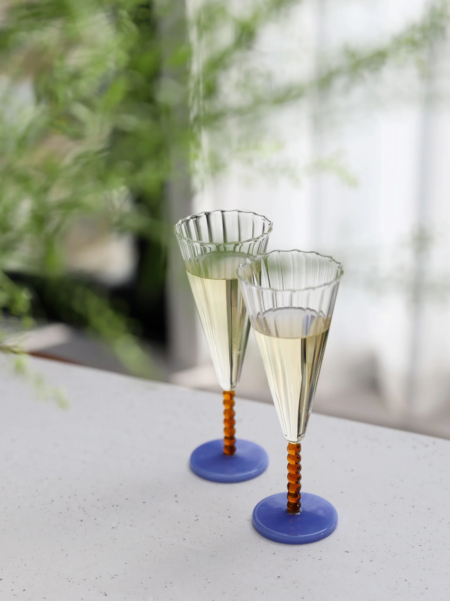 Flute Perle (Set of 2) - Amber - Image 3