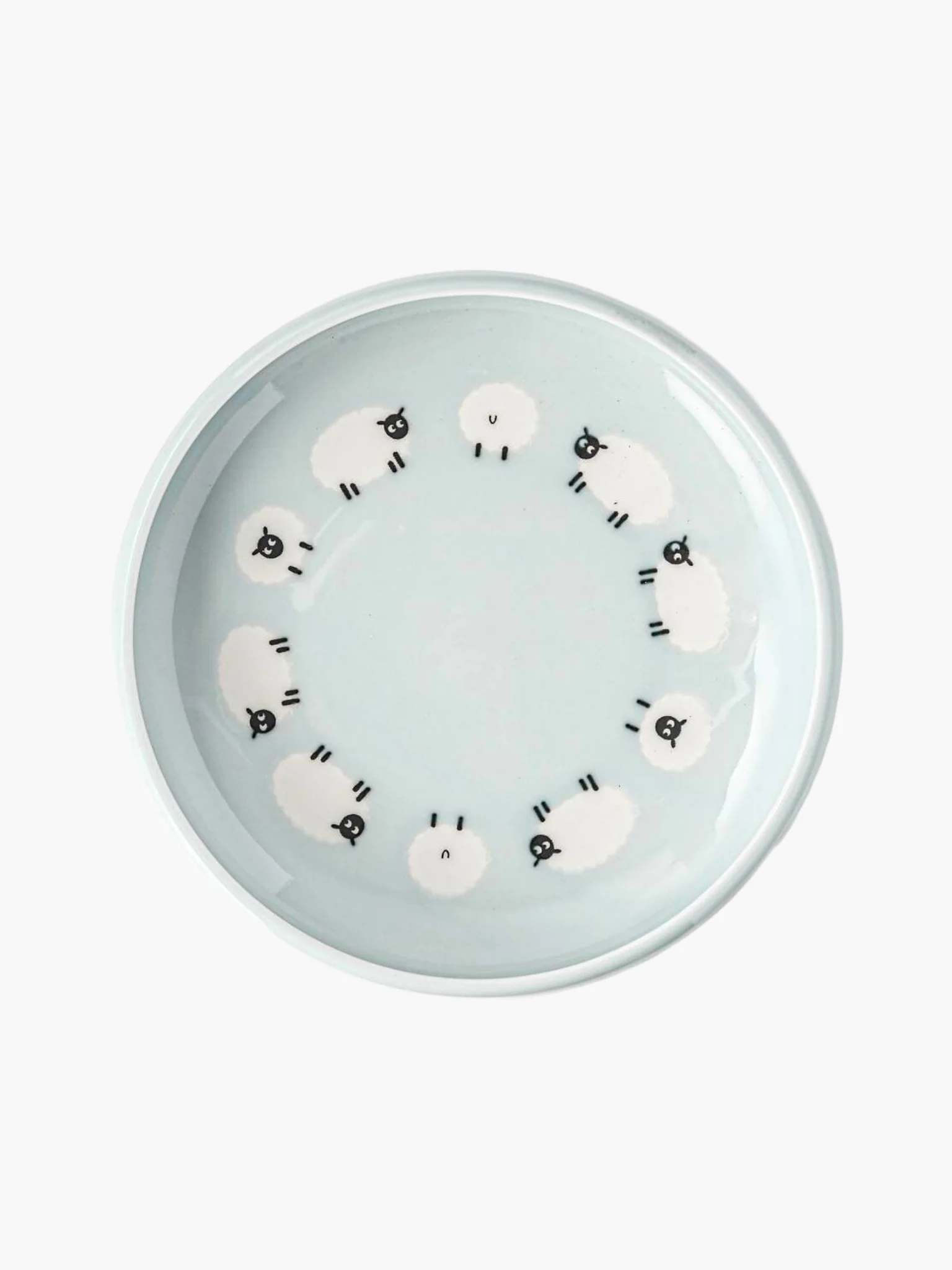 Gentle Lullaby Deep Plate (17cm) - Blue Sheep