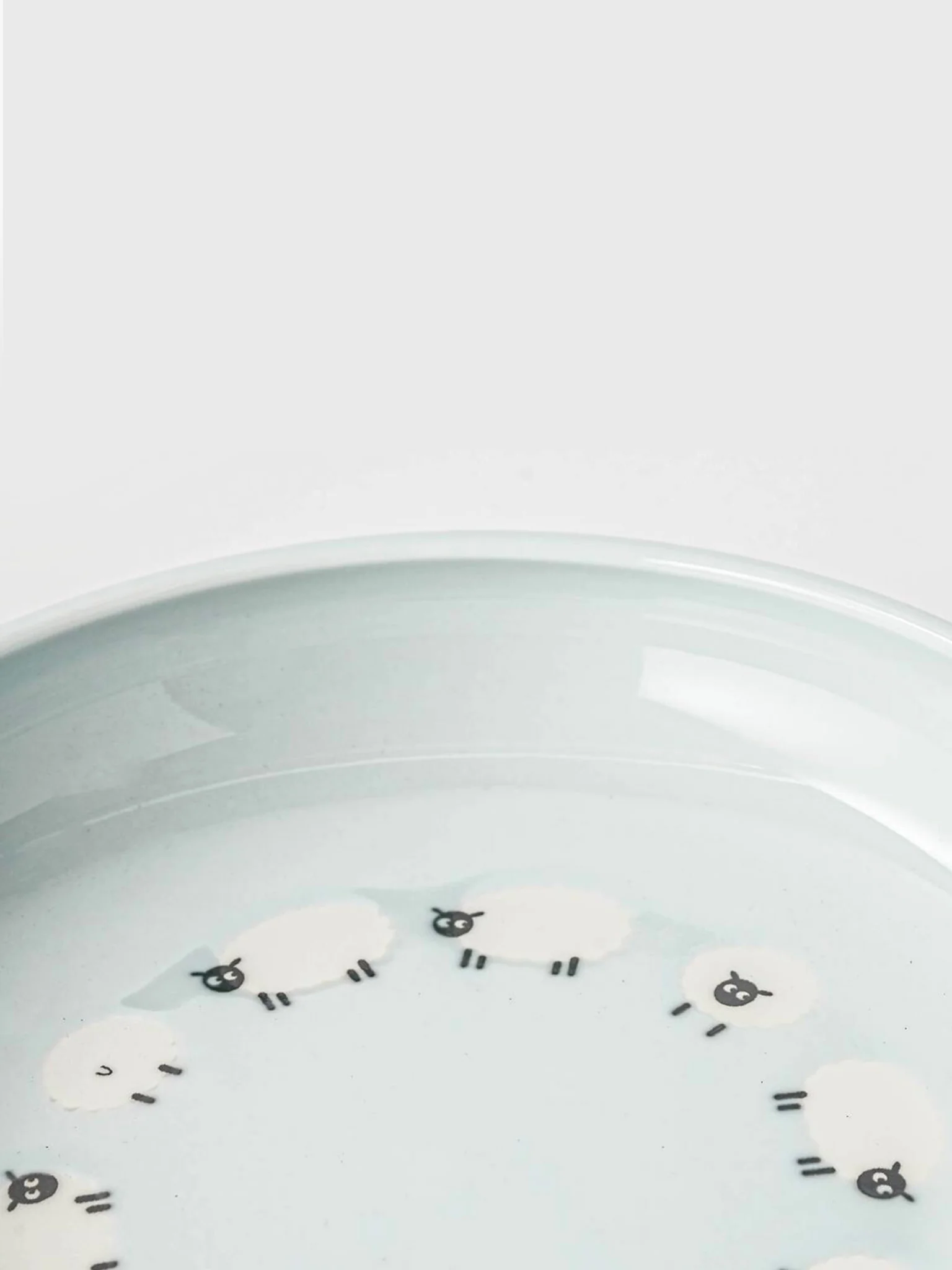 Gentle Lullaby Deep Plate (17cm) - Blue Sheep - Image 3