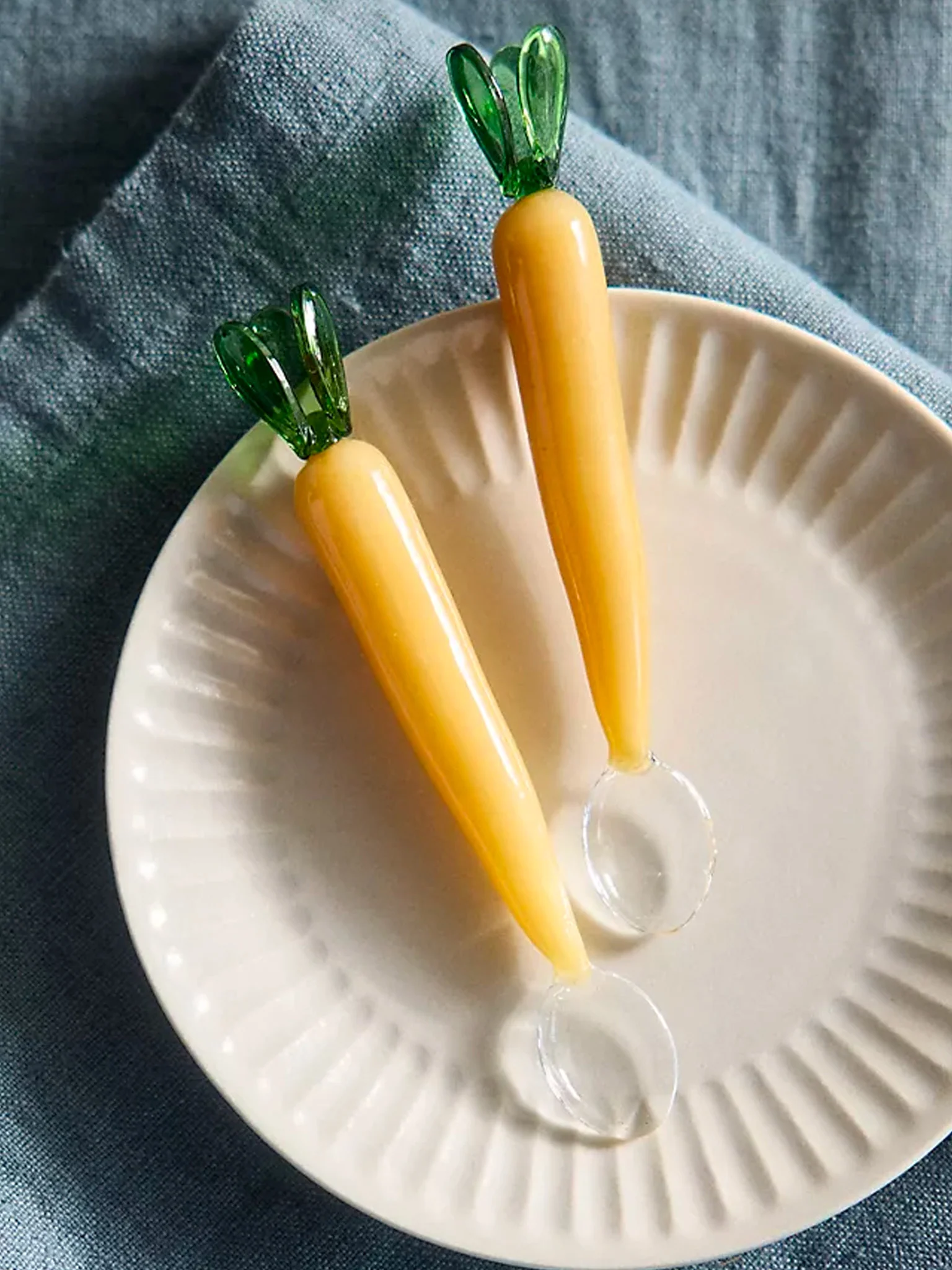 Glass Carrot Spoons - Set of 2 - Image 2