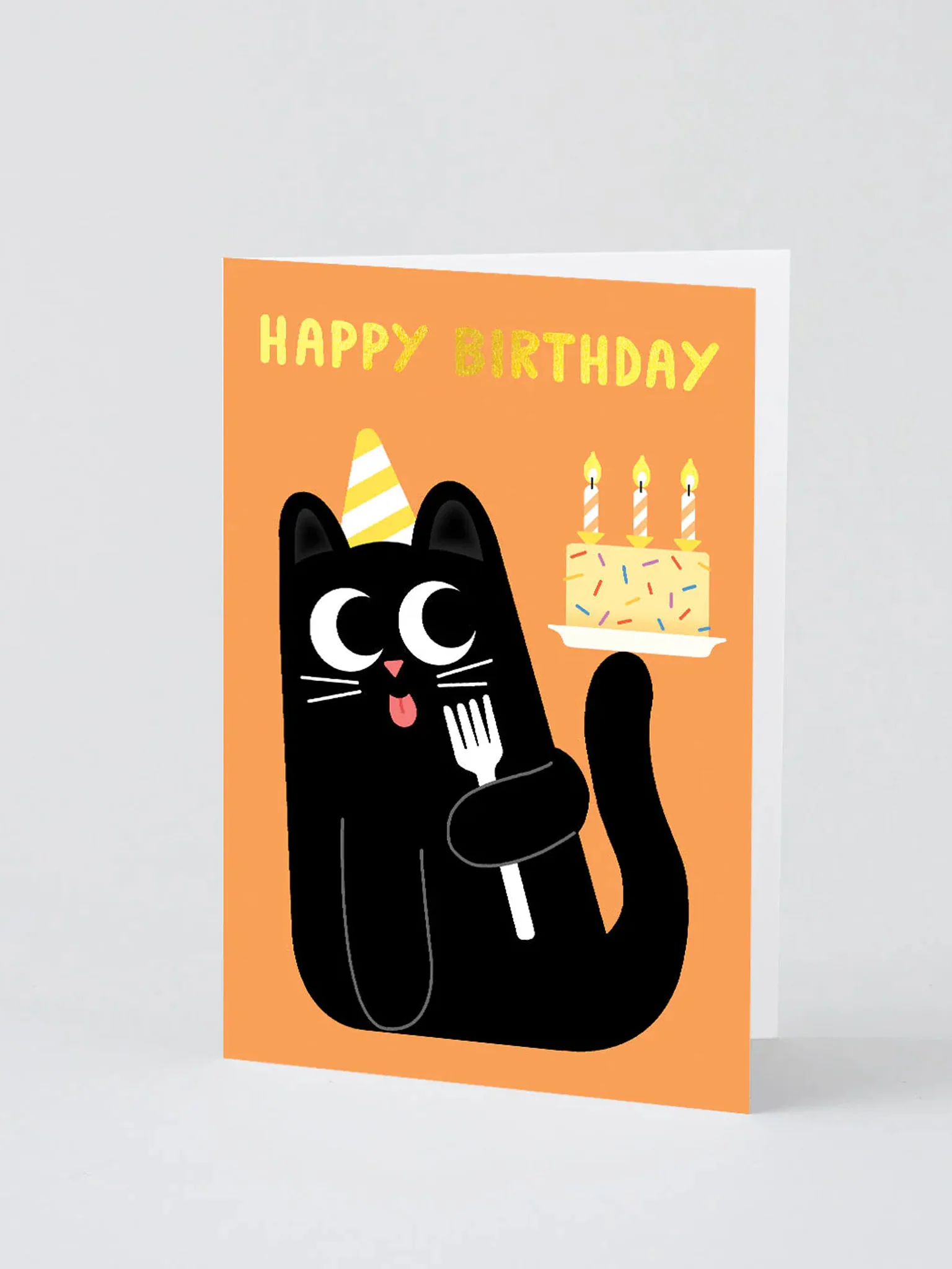 Happy Birthday Cat Cake Card x Elliot Kruszynski - Image 2