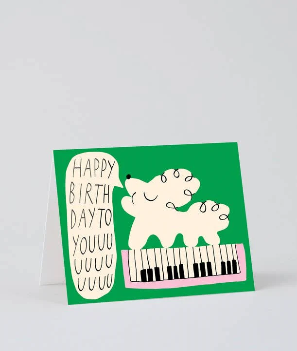 Happy Birthday Dog & Keyboard Card x Odile Ferraille - Image 2