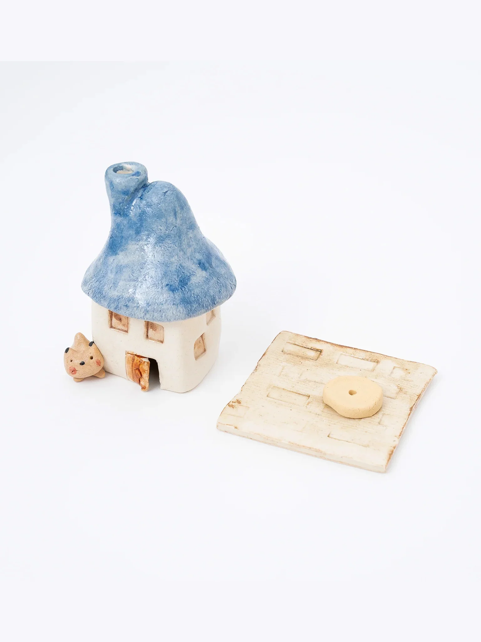 House with Chimney Incense Holder - Blue - Image 3