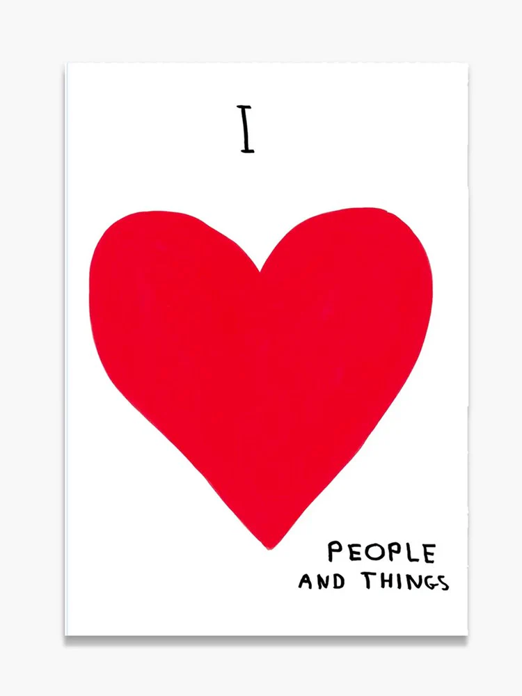 I Love People And Things A6 Notebook x David Shirgley