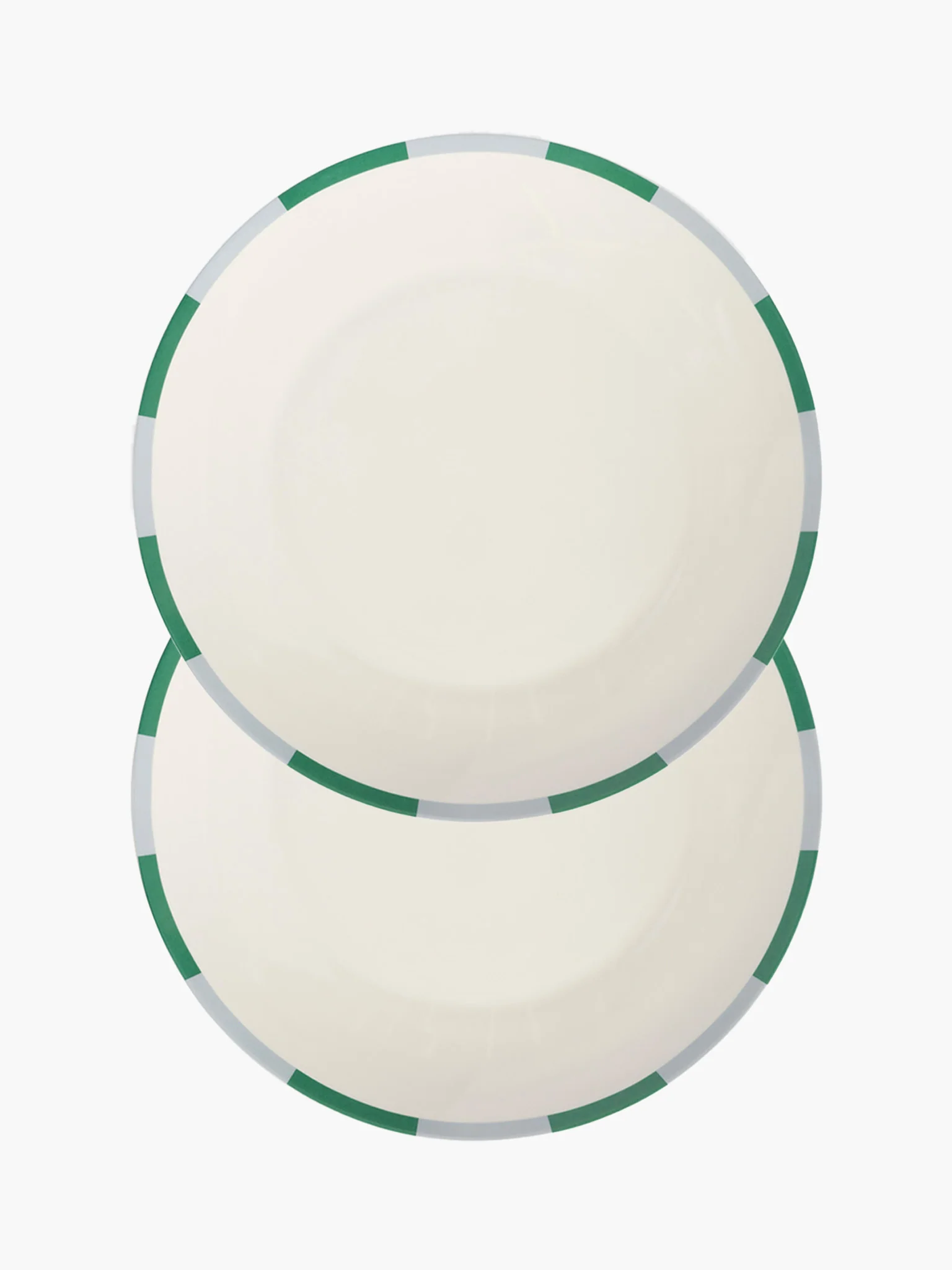 Large Bliss Plate - Green & Pale Blue (Set of 2)