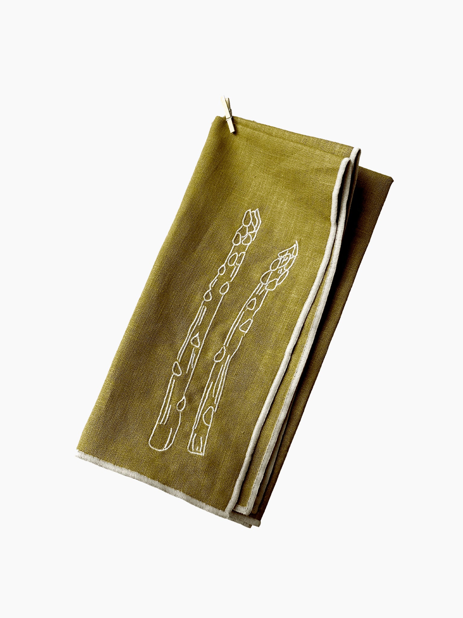 Linen Blend Napkins - Asparagus (Set of 2)