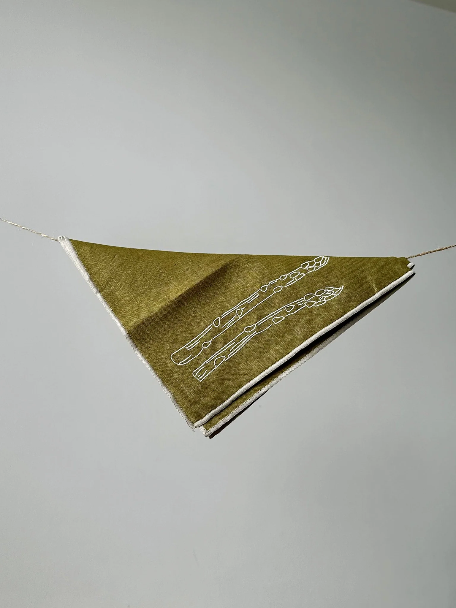 Linen Blend Napkins - Asparagus (Set of 2) - Image 2