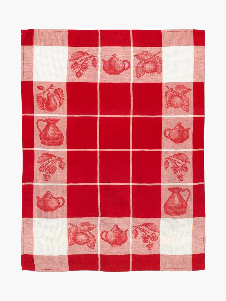 Linen & Cotton Tea Towel - Fruits & Refreshments - Image 2