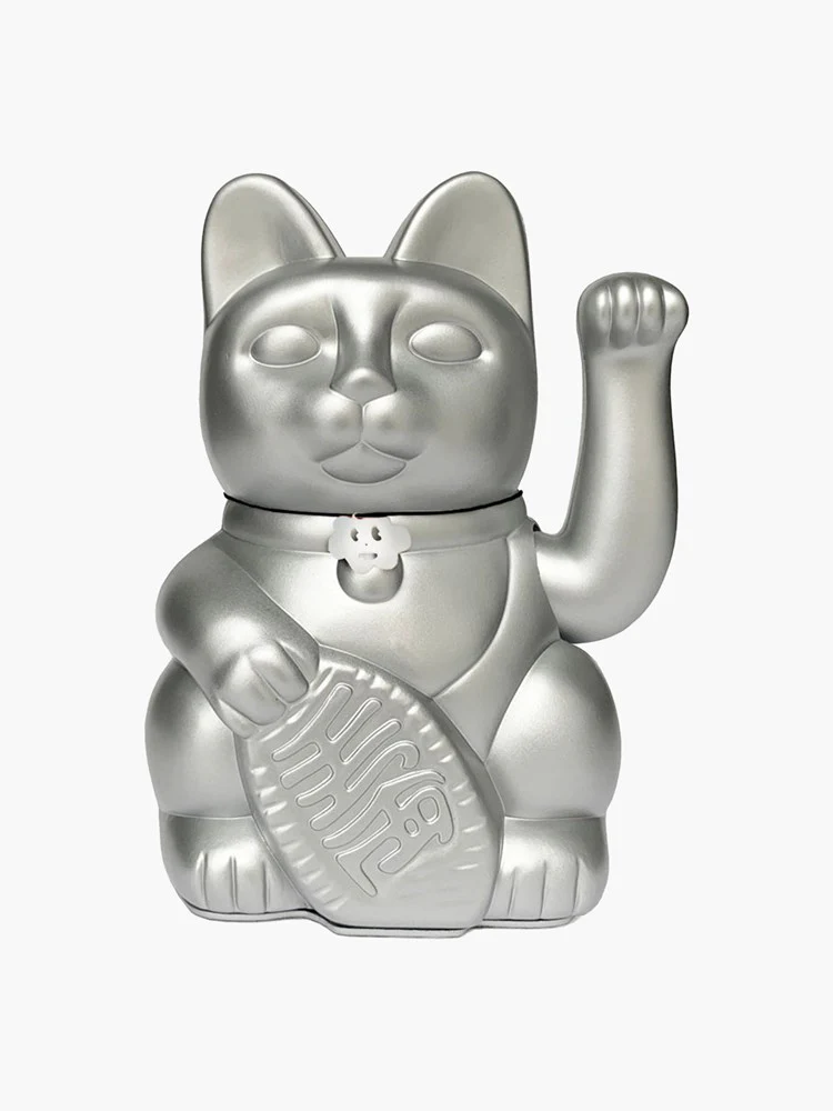 Lucky Cat Maneki-neko - Silver