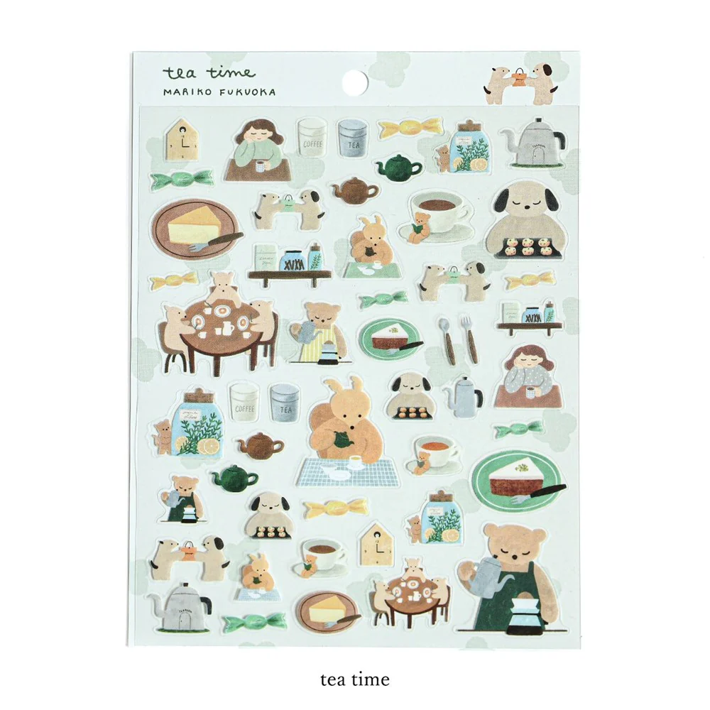 Mariko Fukuoka Tea Time Stickers