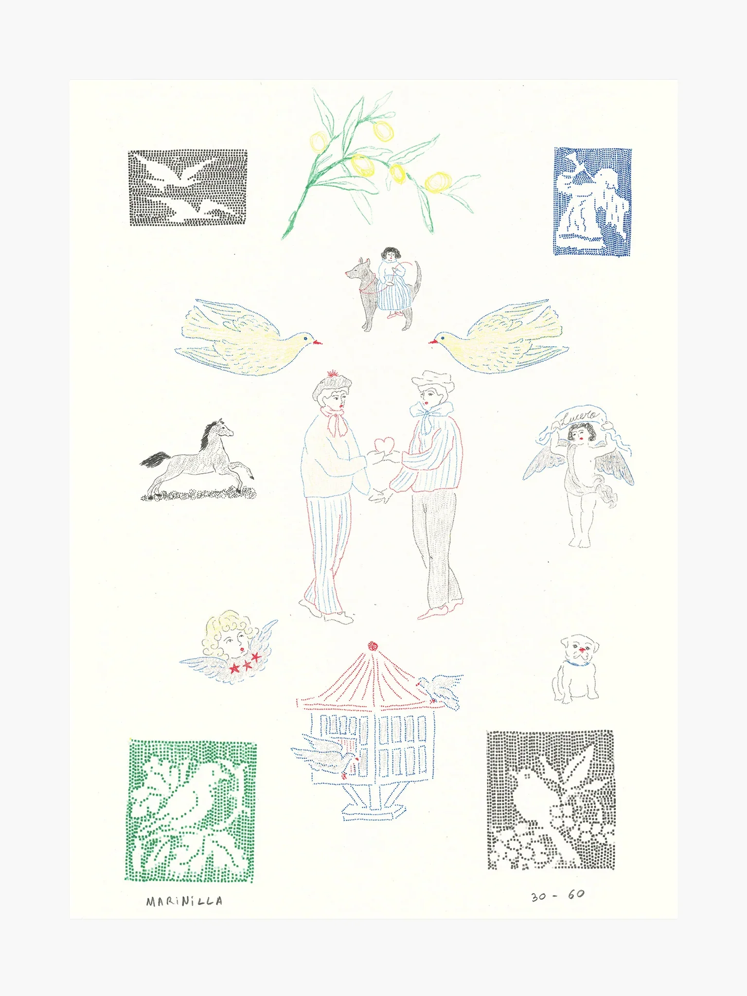 Marinilla Flash by Marina - Risograph Print (A3)