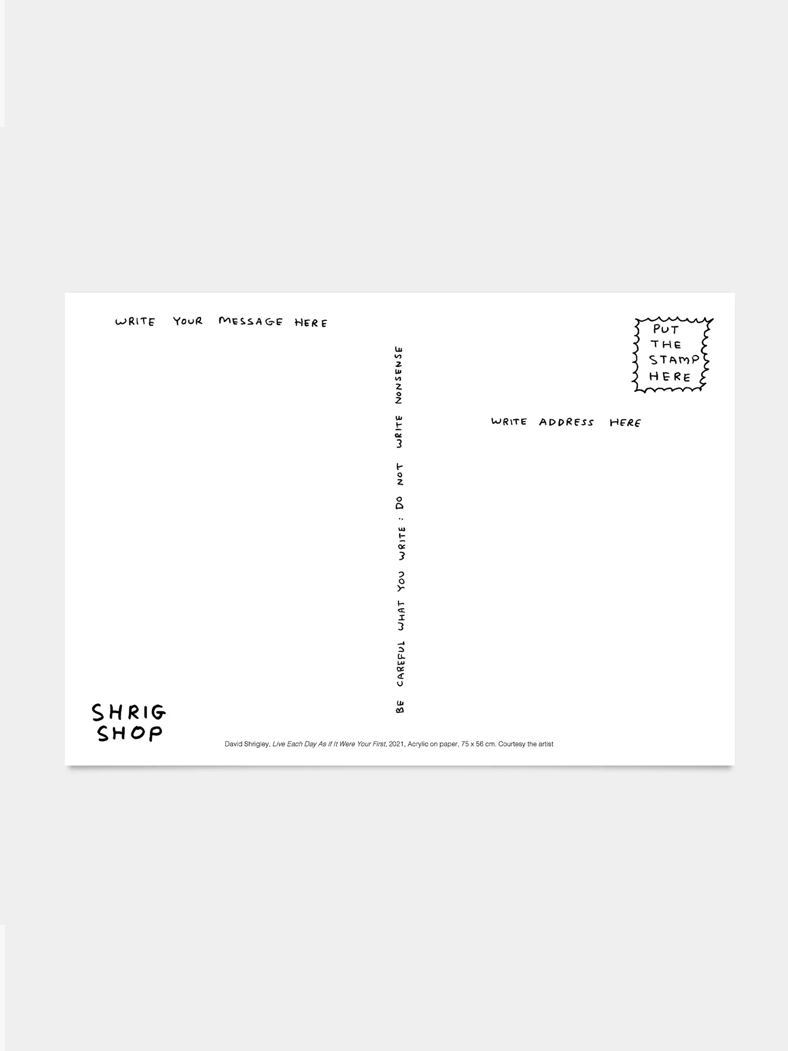 Massive Prawn Postcard (A5) x David Shrigley - Image 2