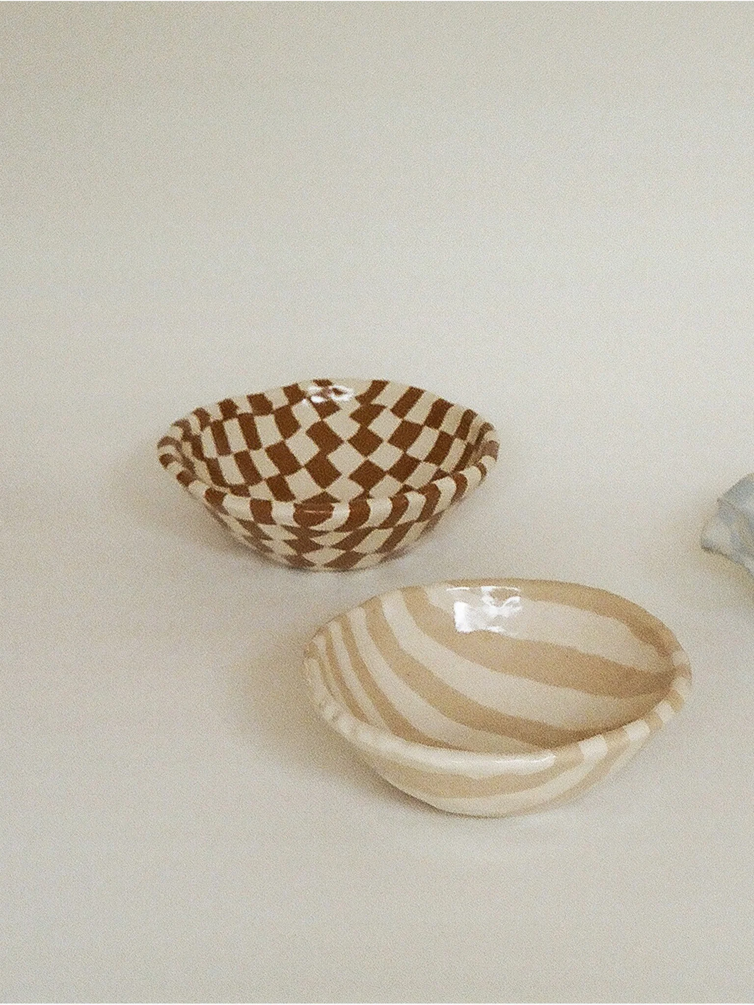 Medium Check Bowl (18cm) - Choco - Image 2