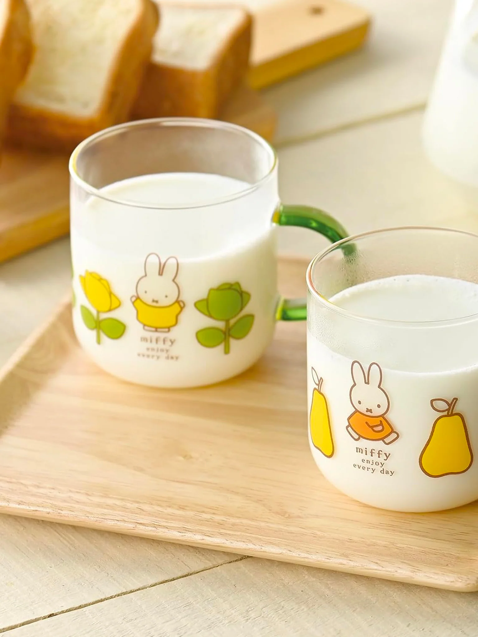 Miffy Glass Mug - Green Rose - Image 2
