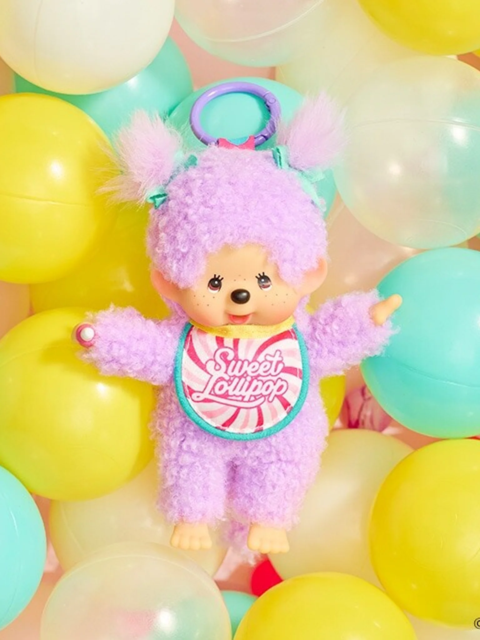Monchhichi Sweet Lollipop Keyring - Purple - Image 3