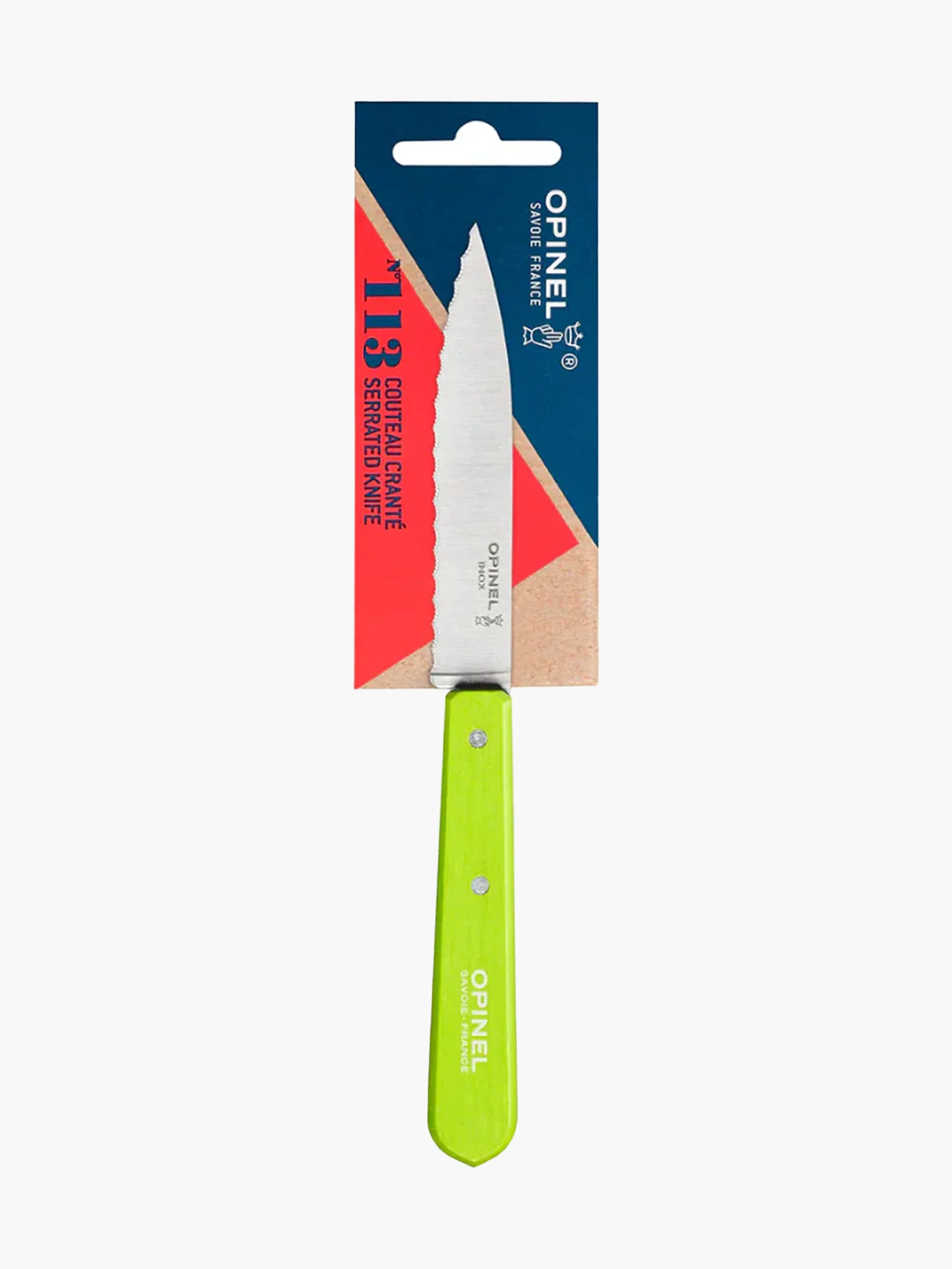 N°113 Serrated Knife (10cm) - Apple Green - Image 2