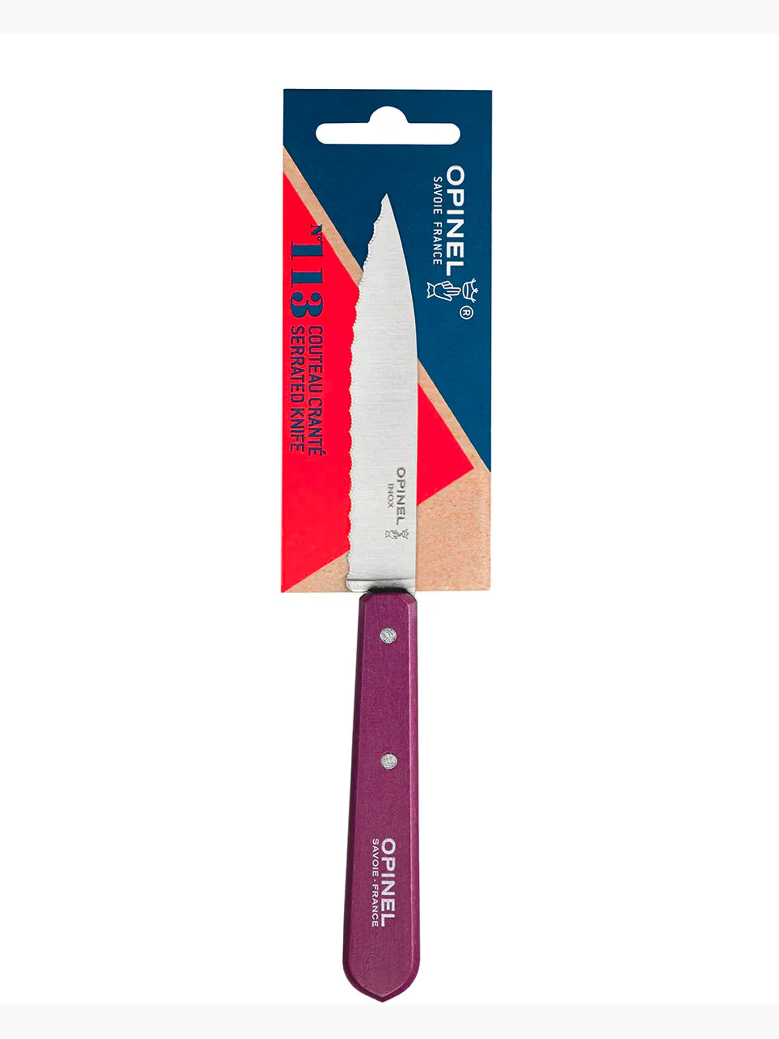 N°113 Serrated Knife (10cm) - Plum - Image 3