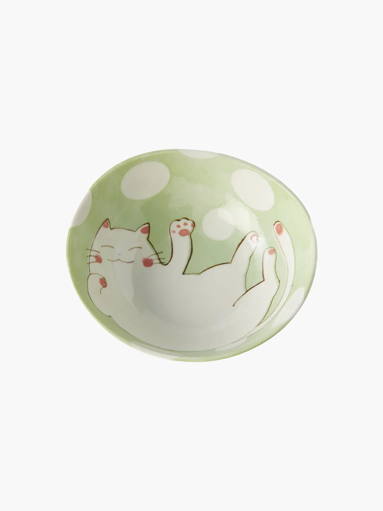 Nekomaruke Playful Cat Goronyan Oval Bowl - 14cm - Image 2
