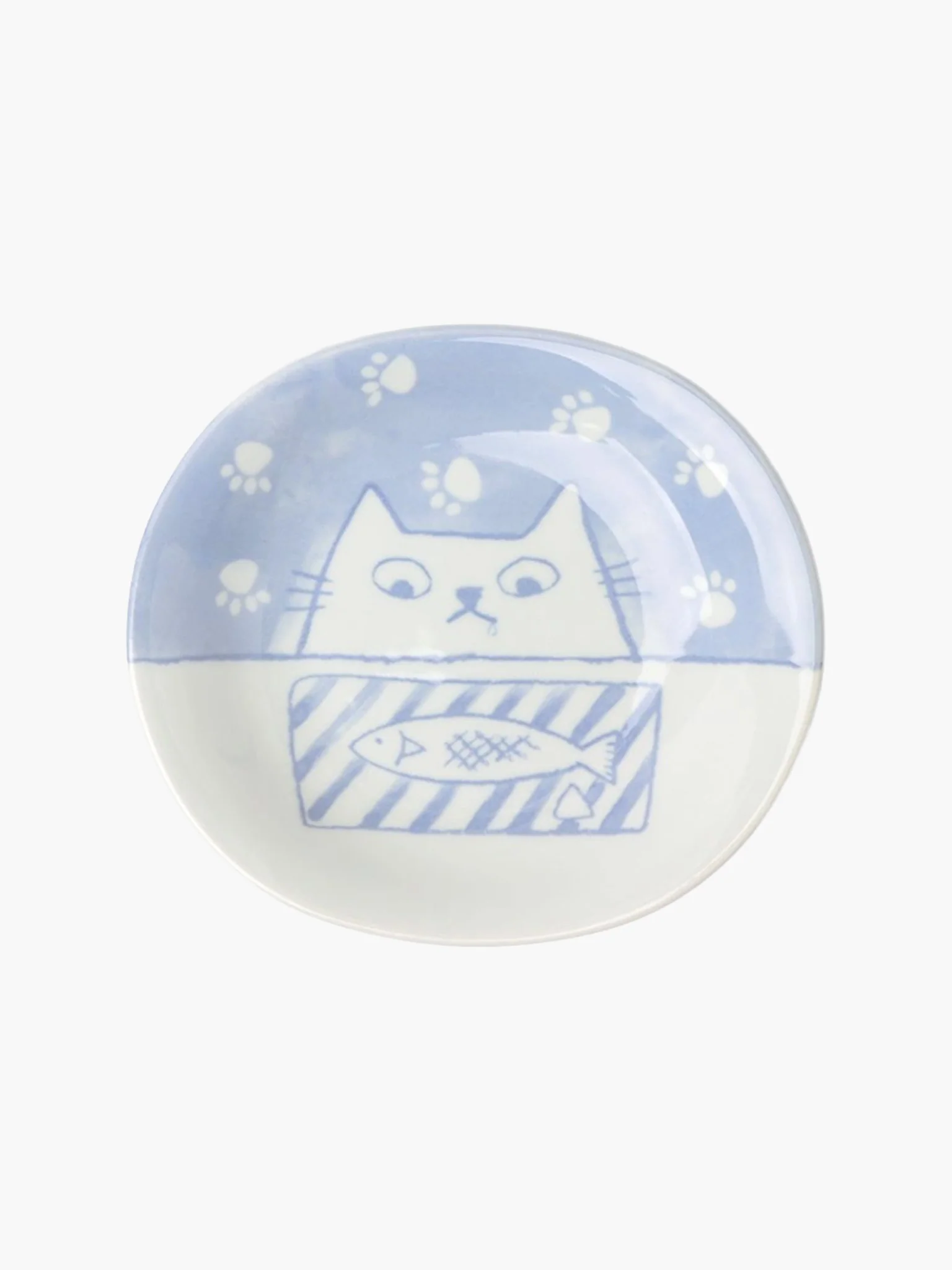 Nekomaruke Tabetaina Oval Plate - 16cm
