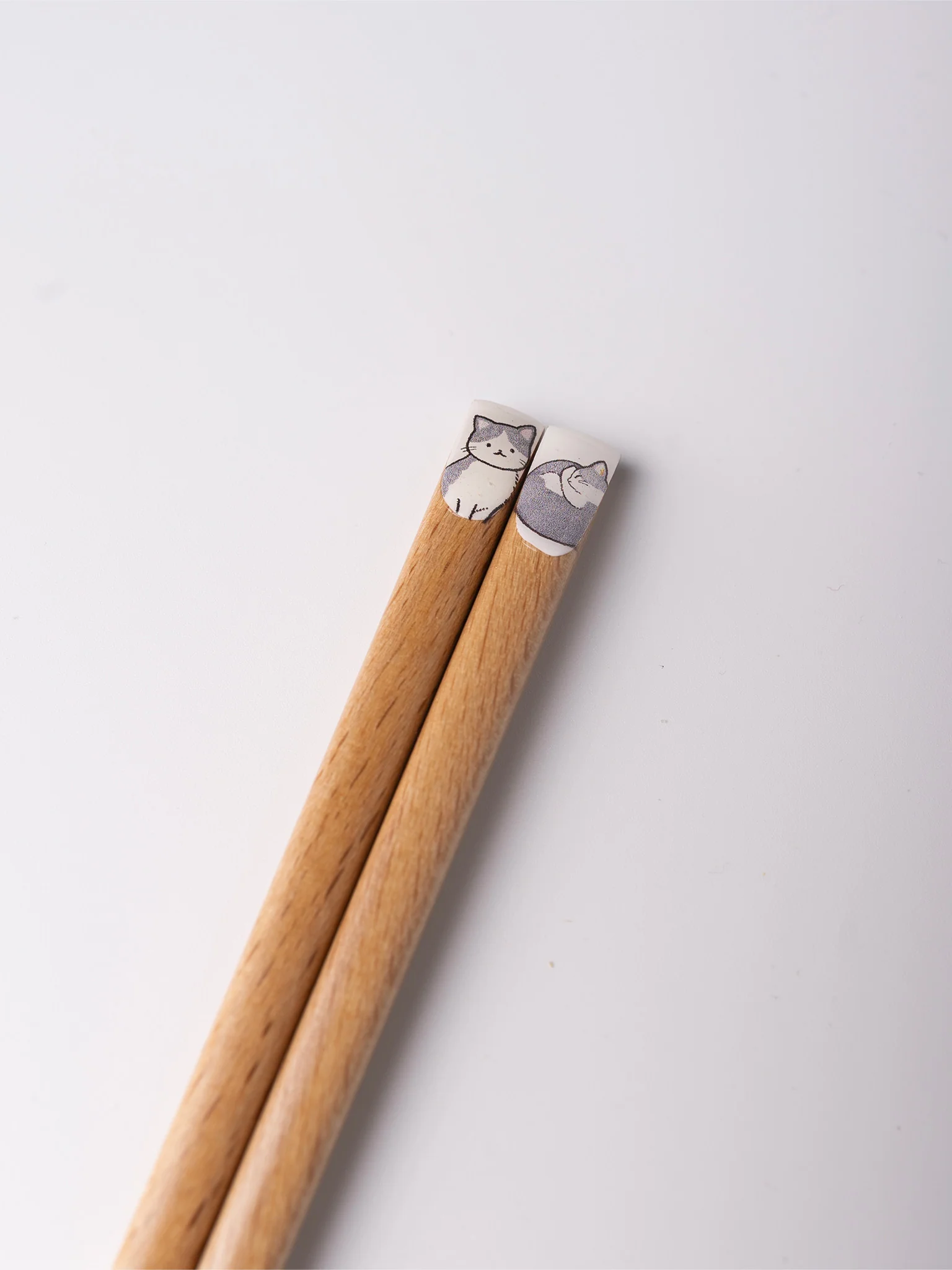 Nyanmonite Cat Chopsticks - Grey & White - Image 2