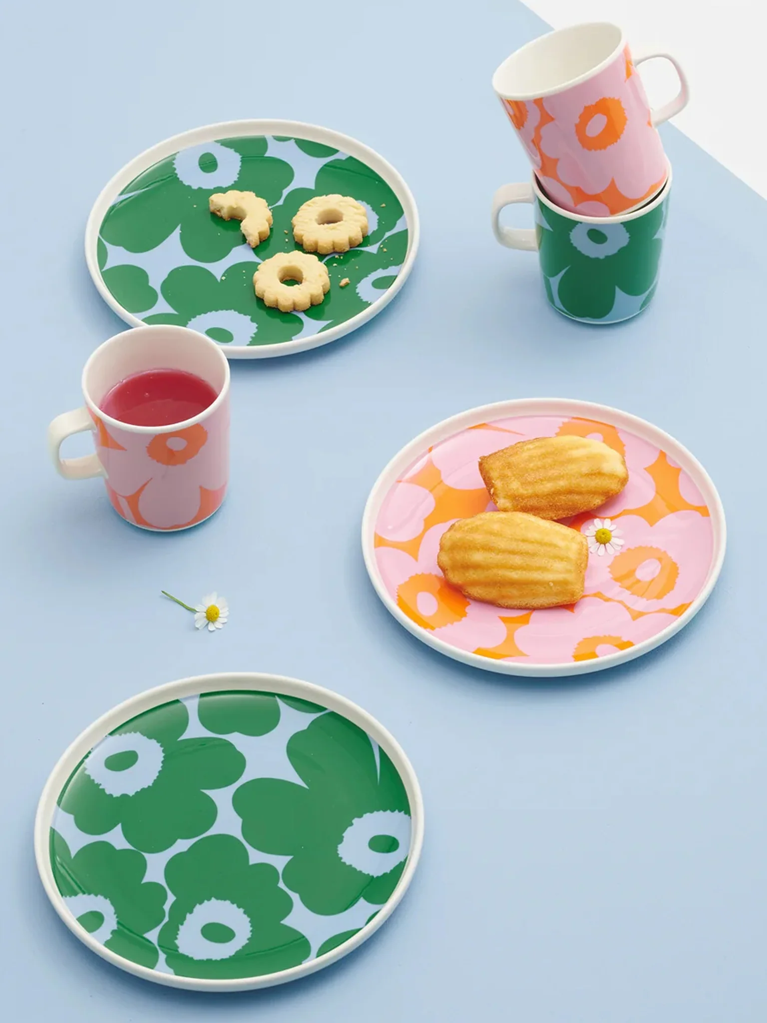 Oiva / Juhla Unikko Mug - Green & Blue (250ml) - Image 2