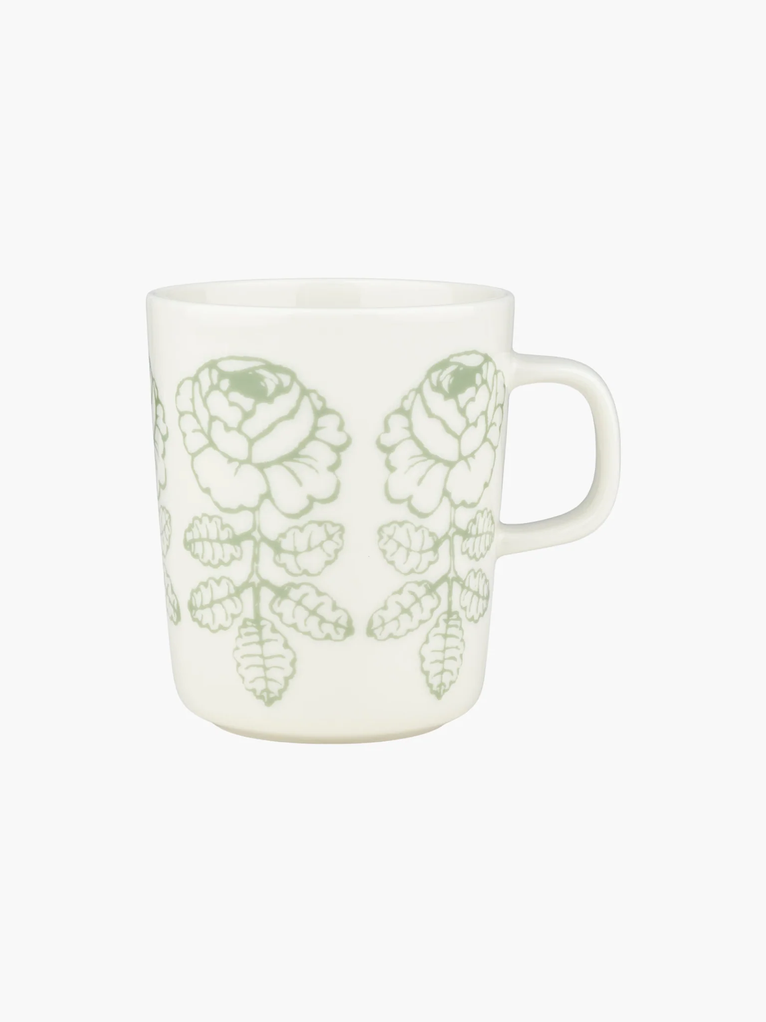 Oiva / Vihkiruusu Mug - White & Sage (250ml)