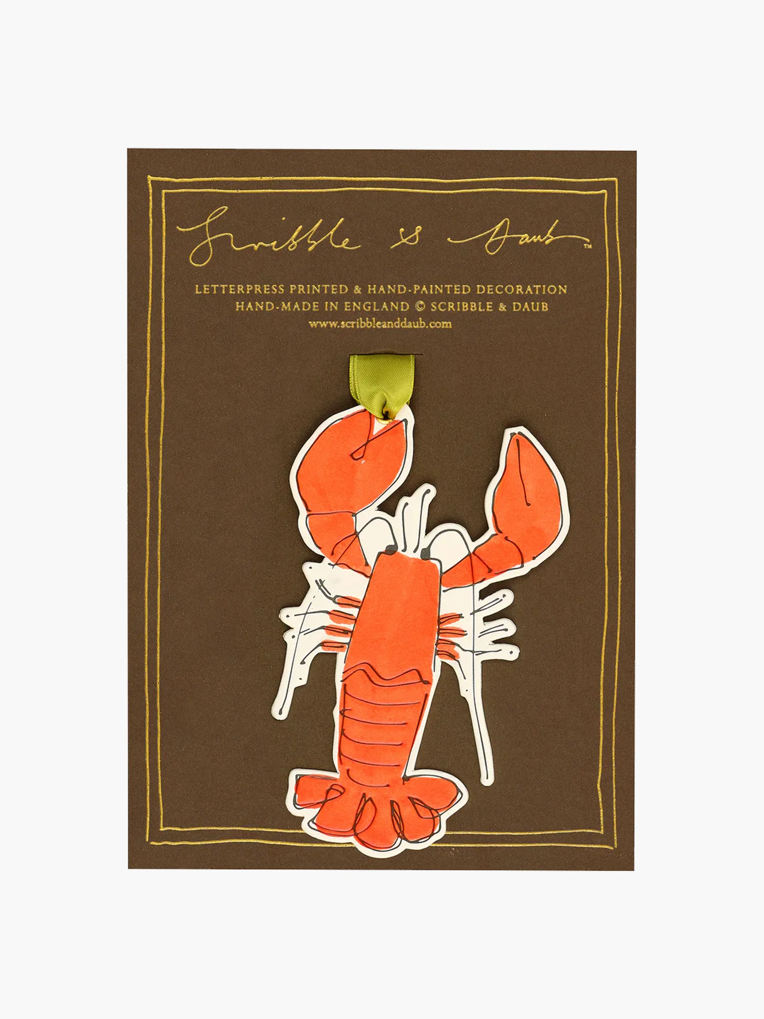 Ornamental Paper Gift Tag - Lobster - Image 2