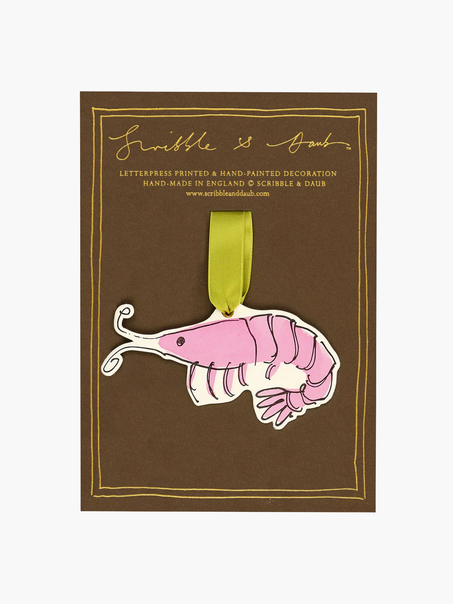 Ornamental Paper Gift Tag - Shrimp - Image 2