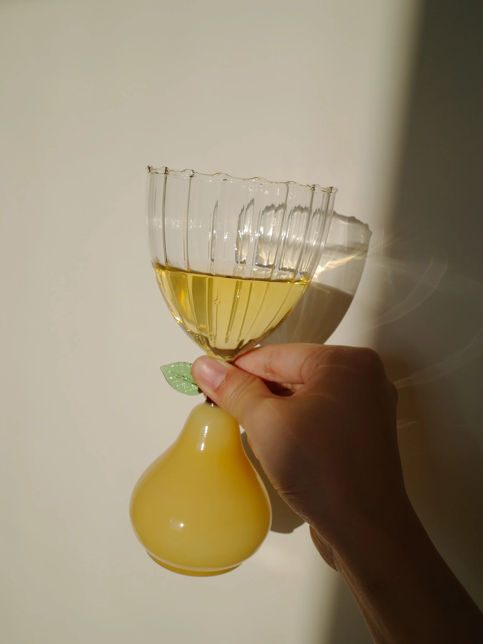 Pear Wine Glass - Dull Yellow - Image 2