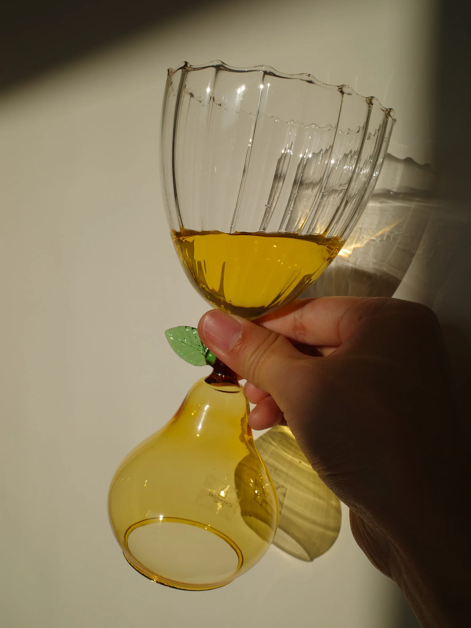 Pear Wine Glass - Yellow - Image 2