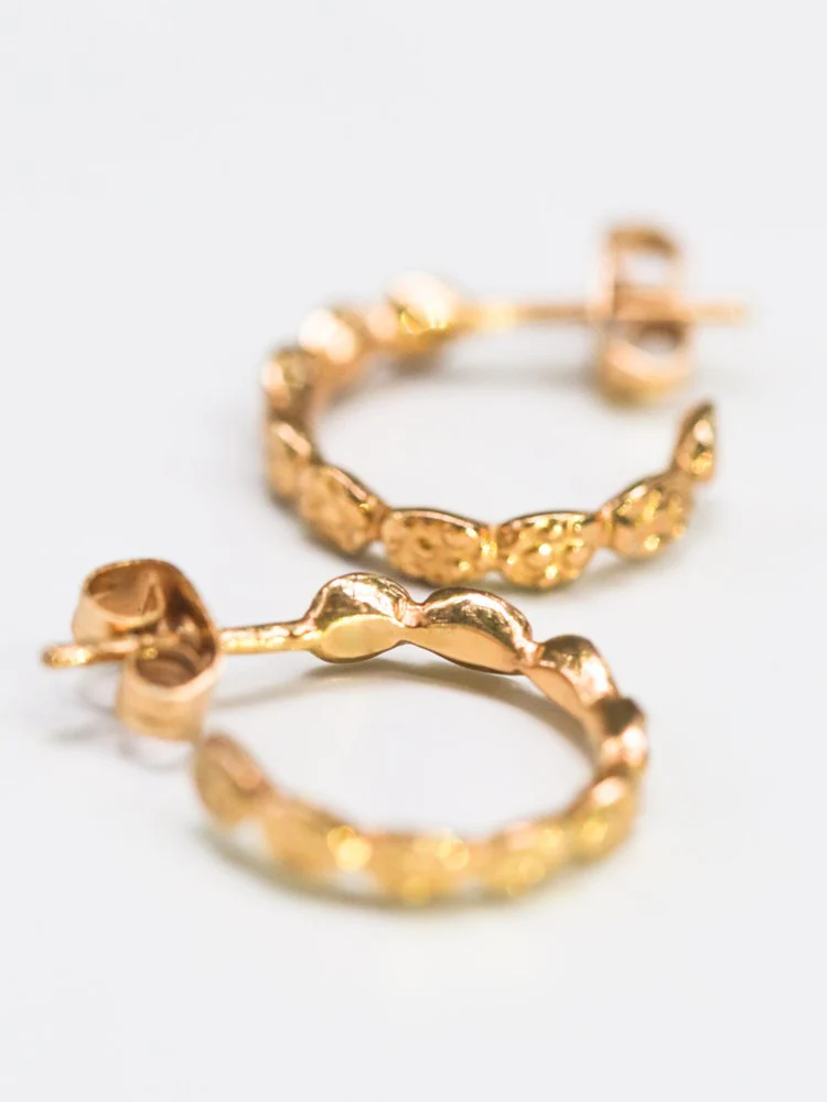 Pebble Hoops - Gold - Image 3